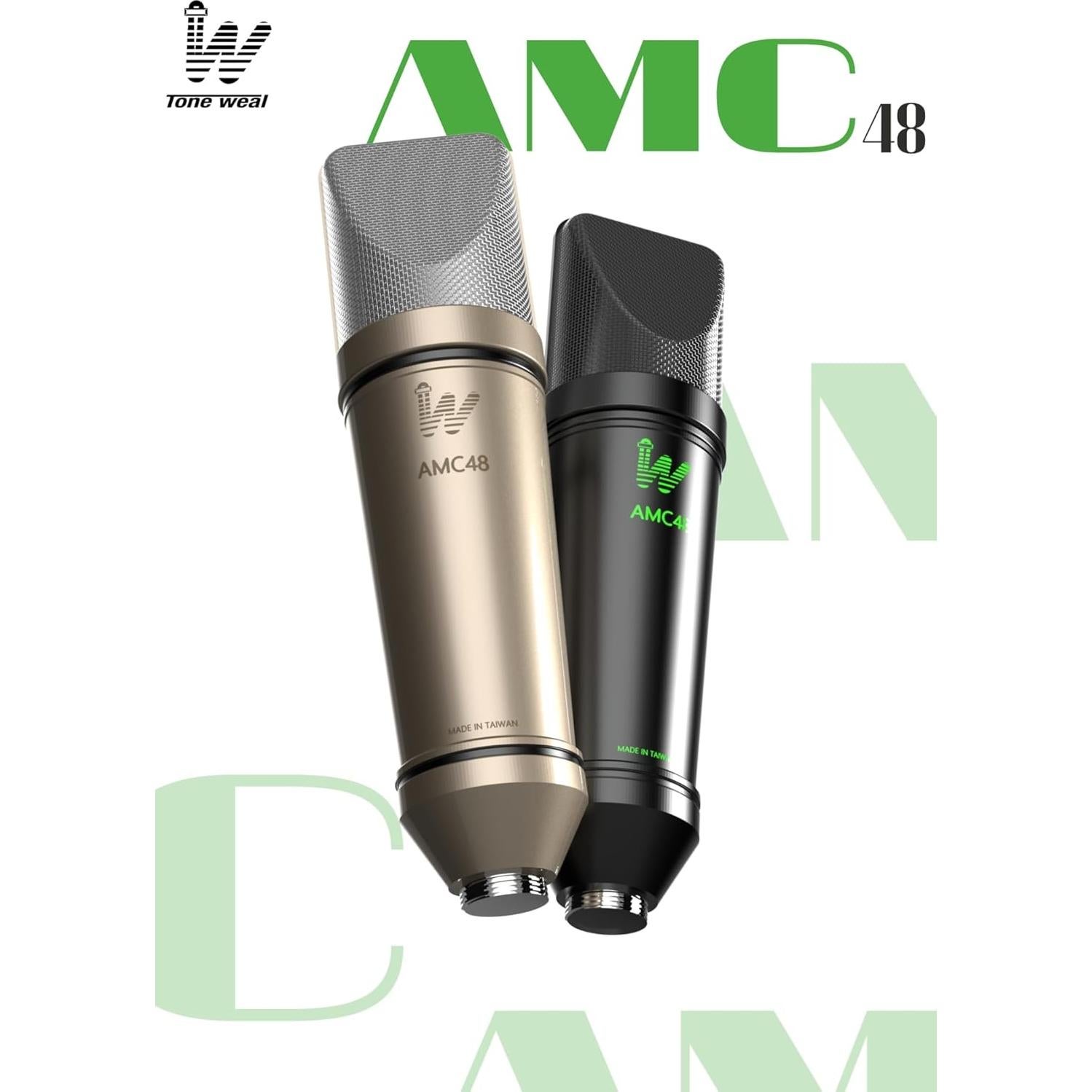 Micrófono de condensador Tone Weal AMC48 XLR cardioide 331g