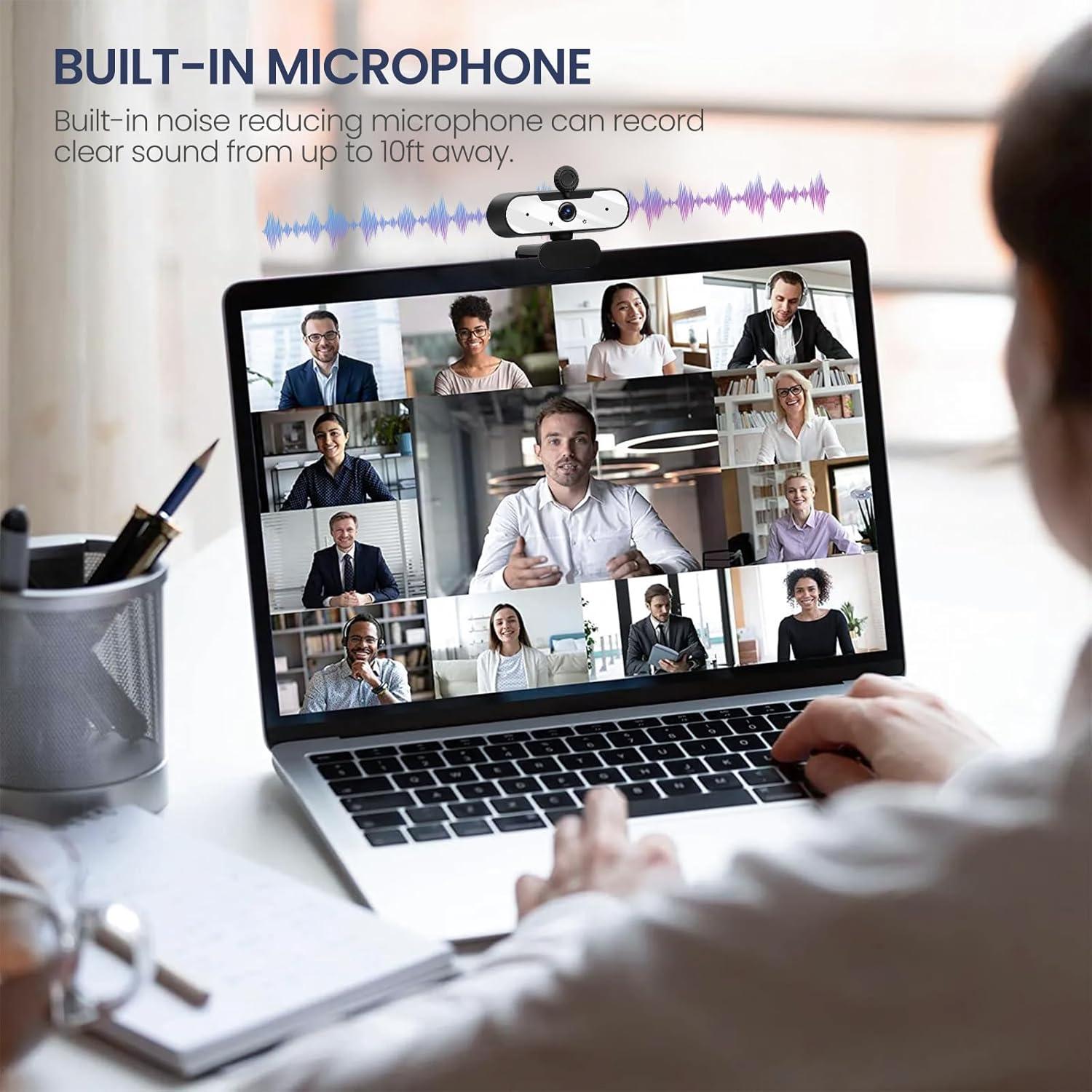 Cámara Web USB HD 1080P MTORED con Micrófono y Trípode