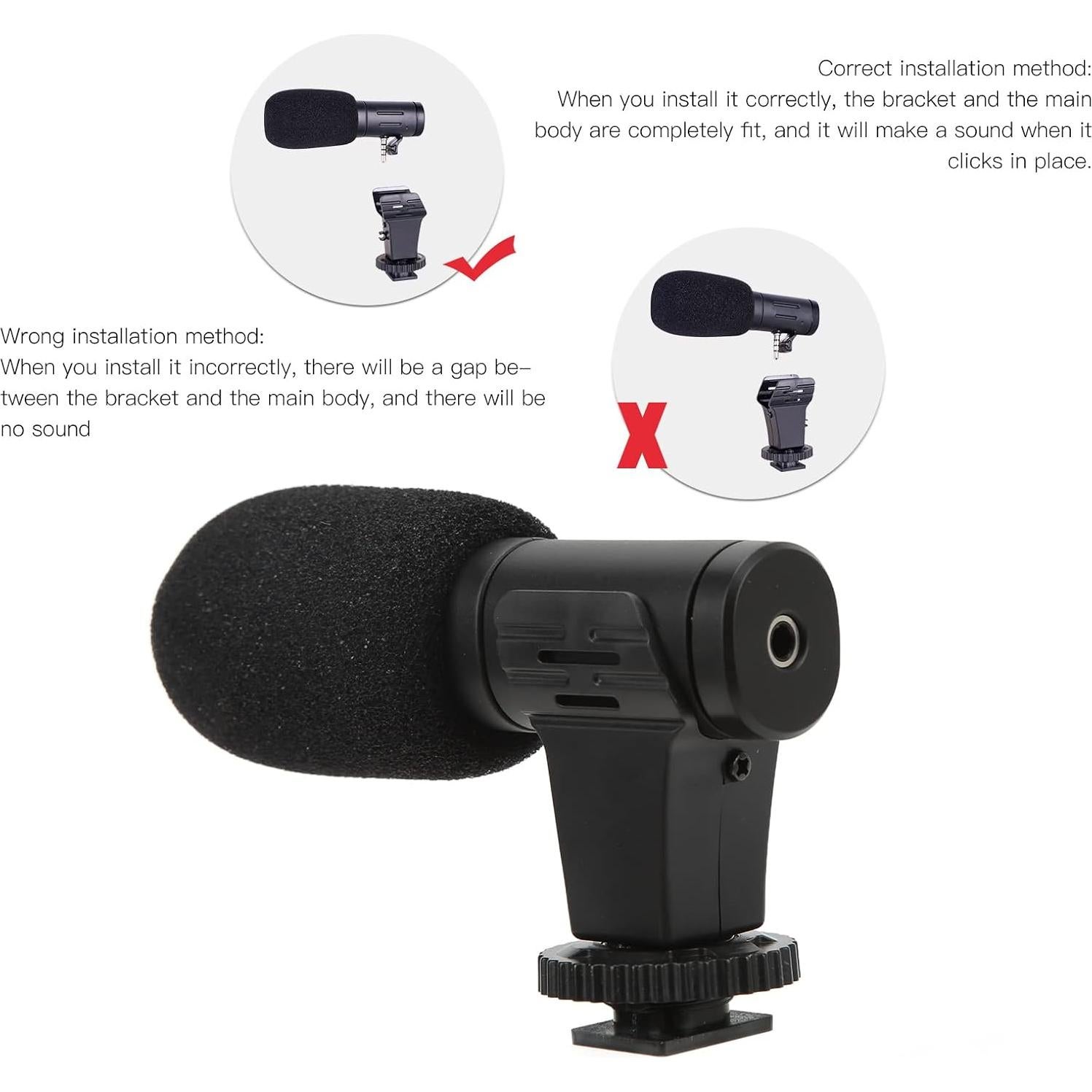 Micrófono de Condensador Mini Yosoo para Cámara y Móvil