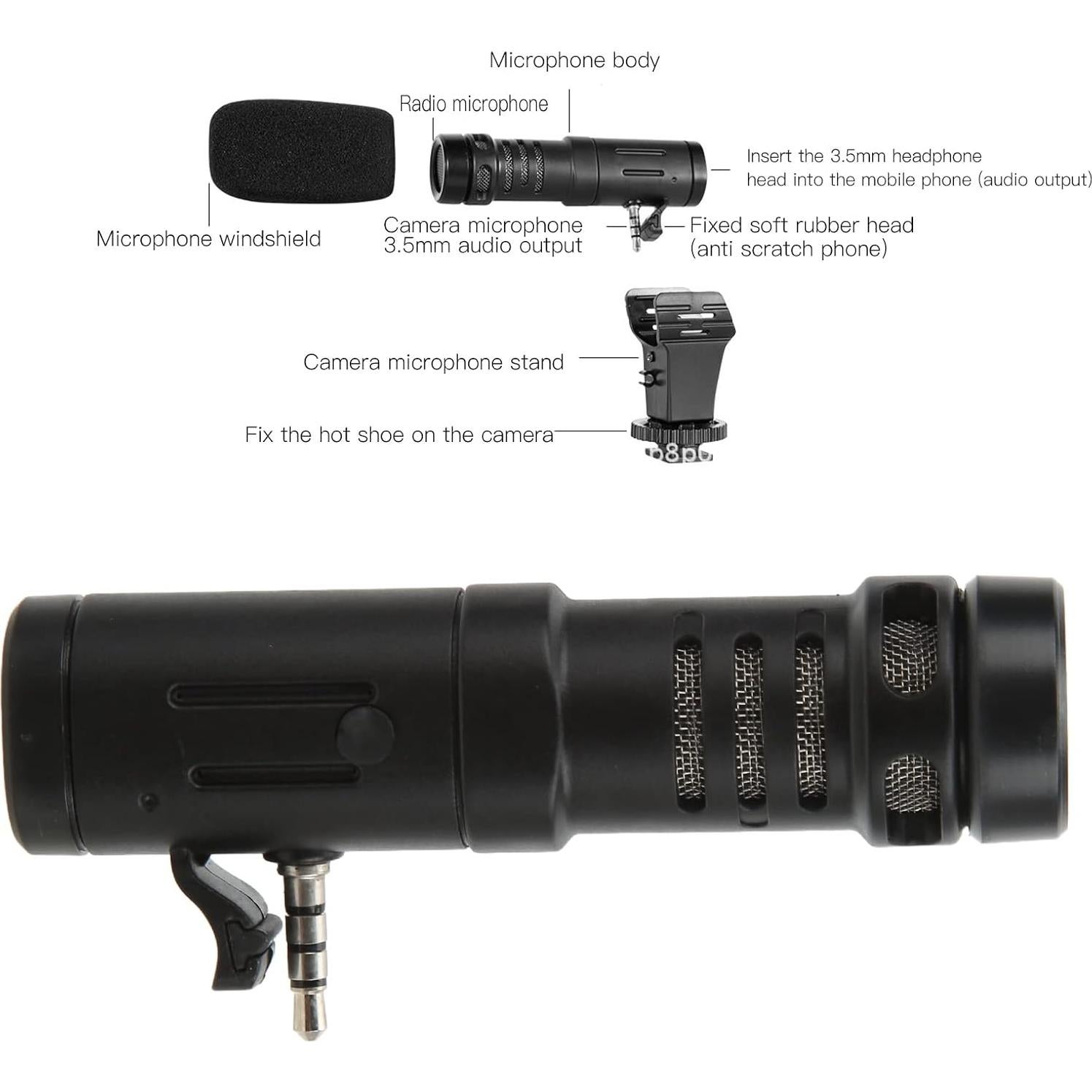 Micrófono de Condensador Mini Yosoo para Cámara y Móvil