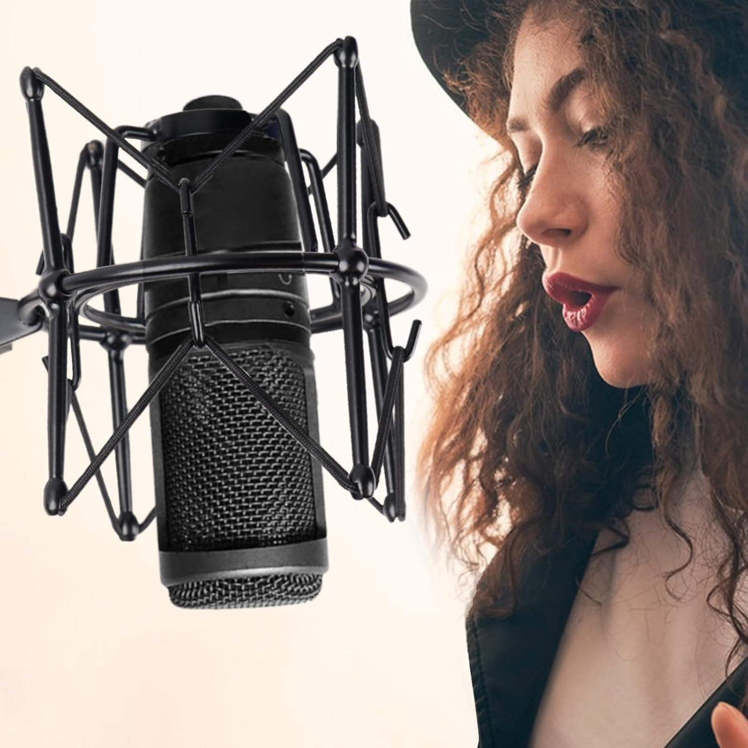 Soporte de Choque para Micrófono Metal Negro MicSMT-001