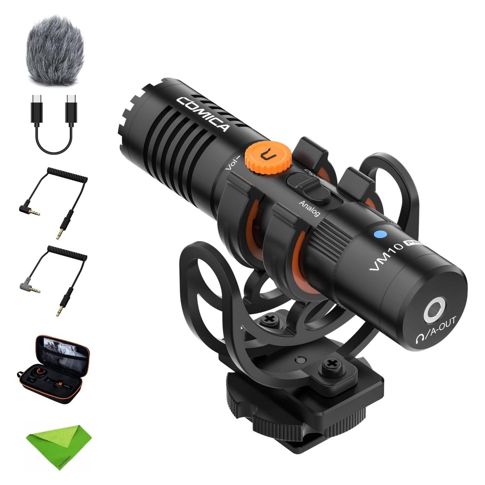 Micrófono de Escopeta Comica VM10 Pro USB-C para Cámara y Smartphone