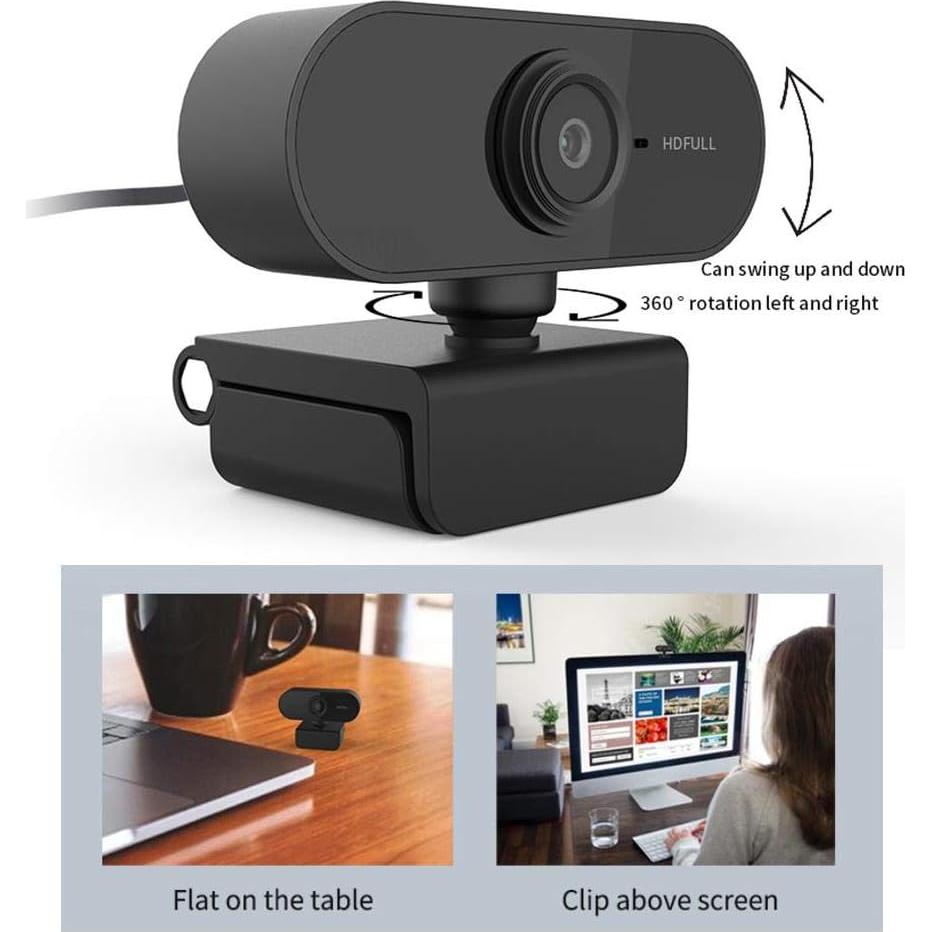 Cámara Web HD 1080P Fabater con Micrófono y Rotación 360°