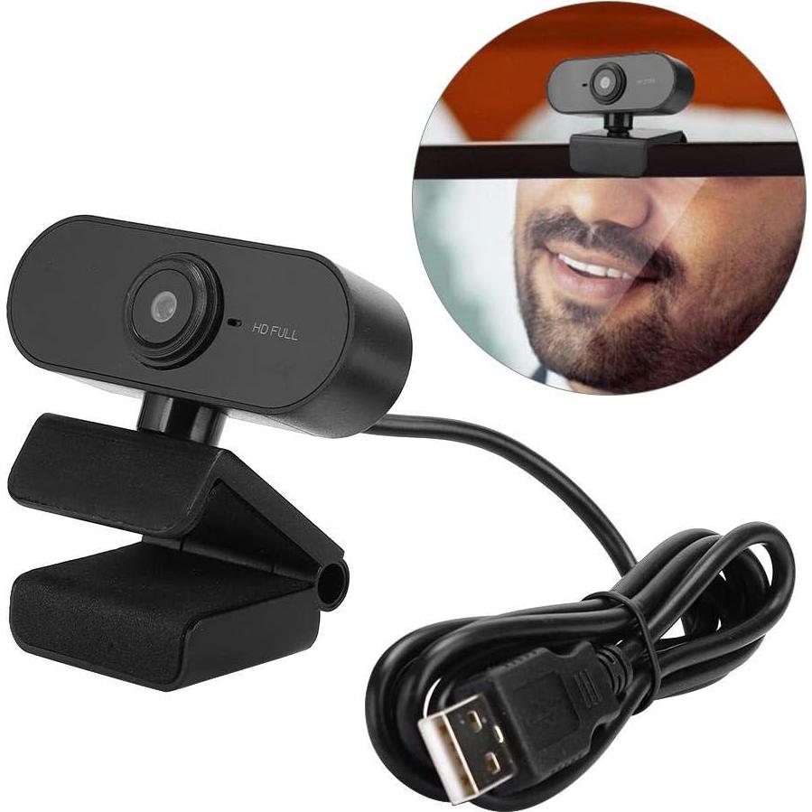 Cámara Web HD 1080P Fabater con Micrófono y Rotación 360°