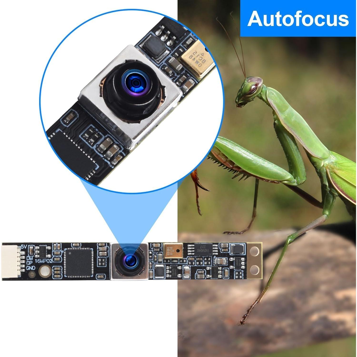 Módulo de Cámara USB 16MP Autofocus IFWATER 4K Plug and Play