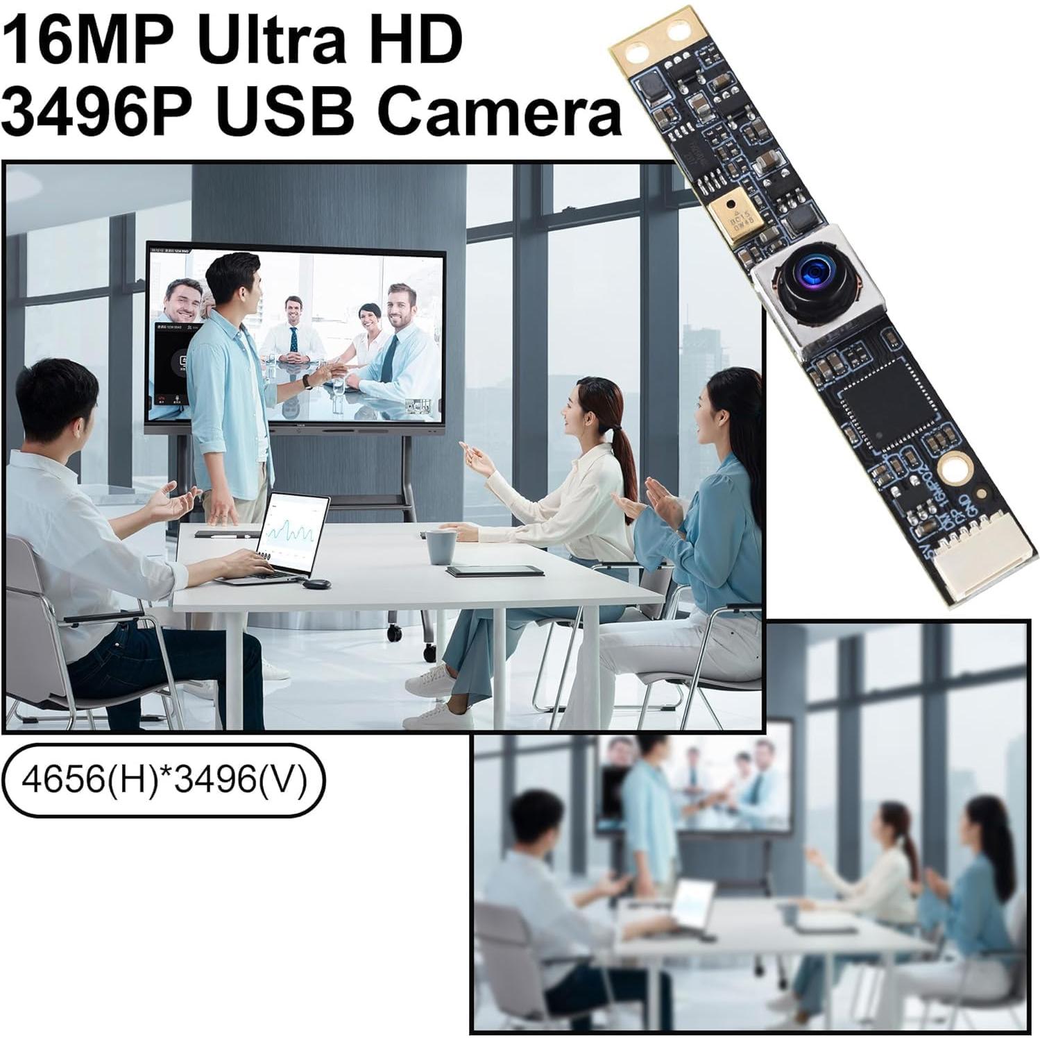 Módulo de Cámara USB 16MP Autofocus IFWATER 4K Plug and Play