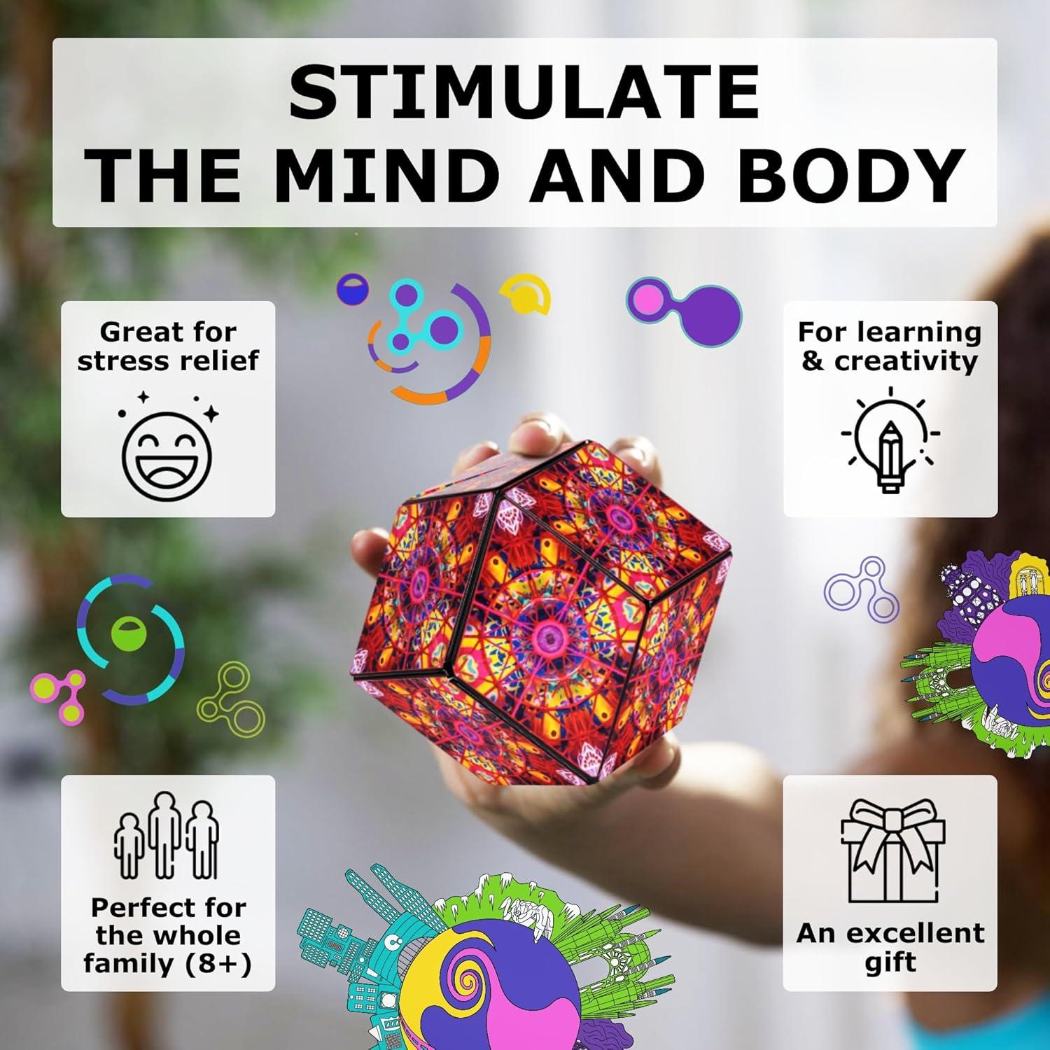 SHASHIBO Cubo Magnético Mapa QDOT - Juguete Sensorial 3D