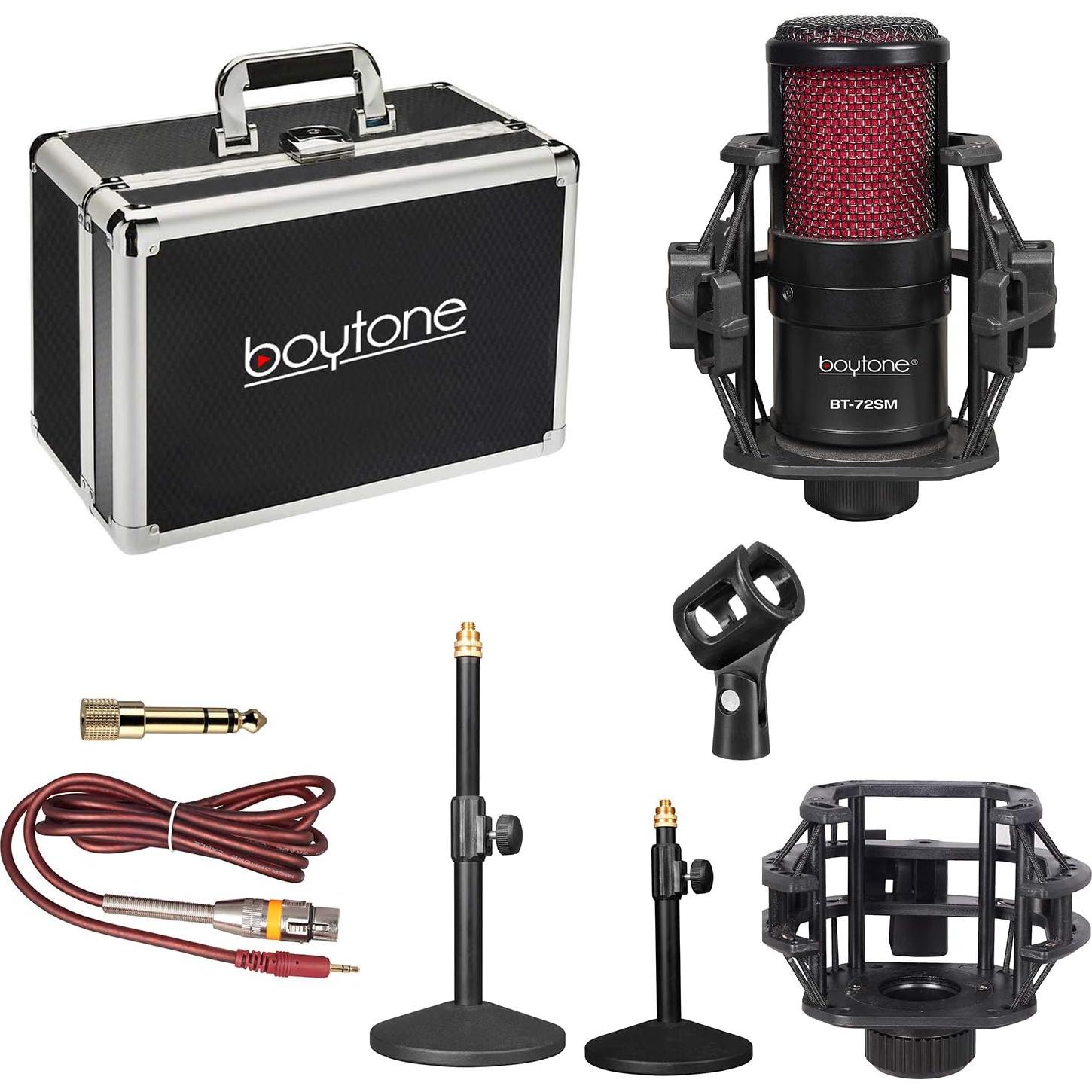 Micrófono USB Boytone BT-72SM Cardioide 25mm para PC y Mac