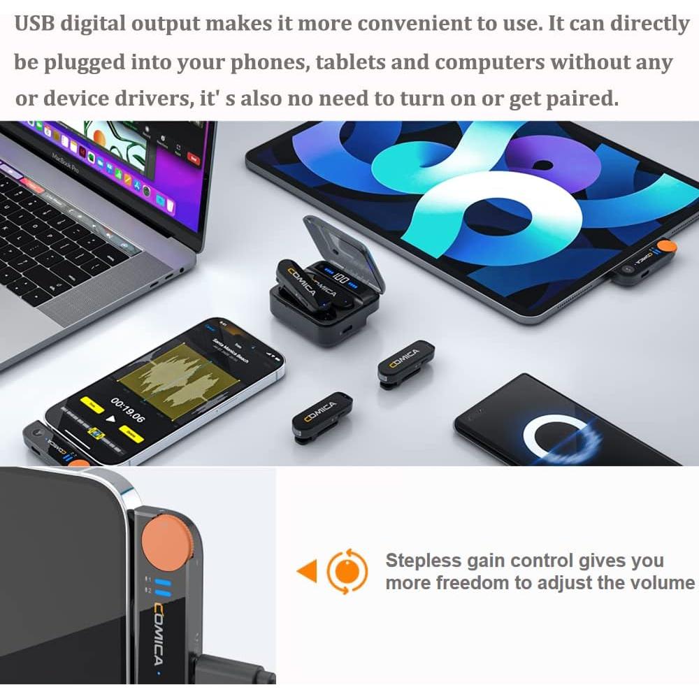 Micrófono Lavalier Inalámbrico COMICA Vimo S para iPhone