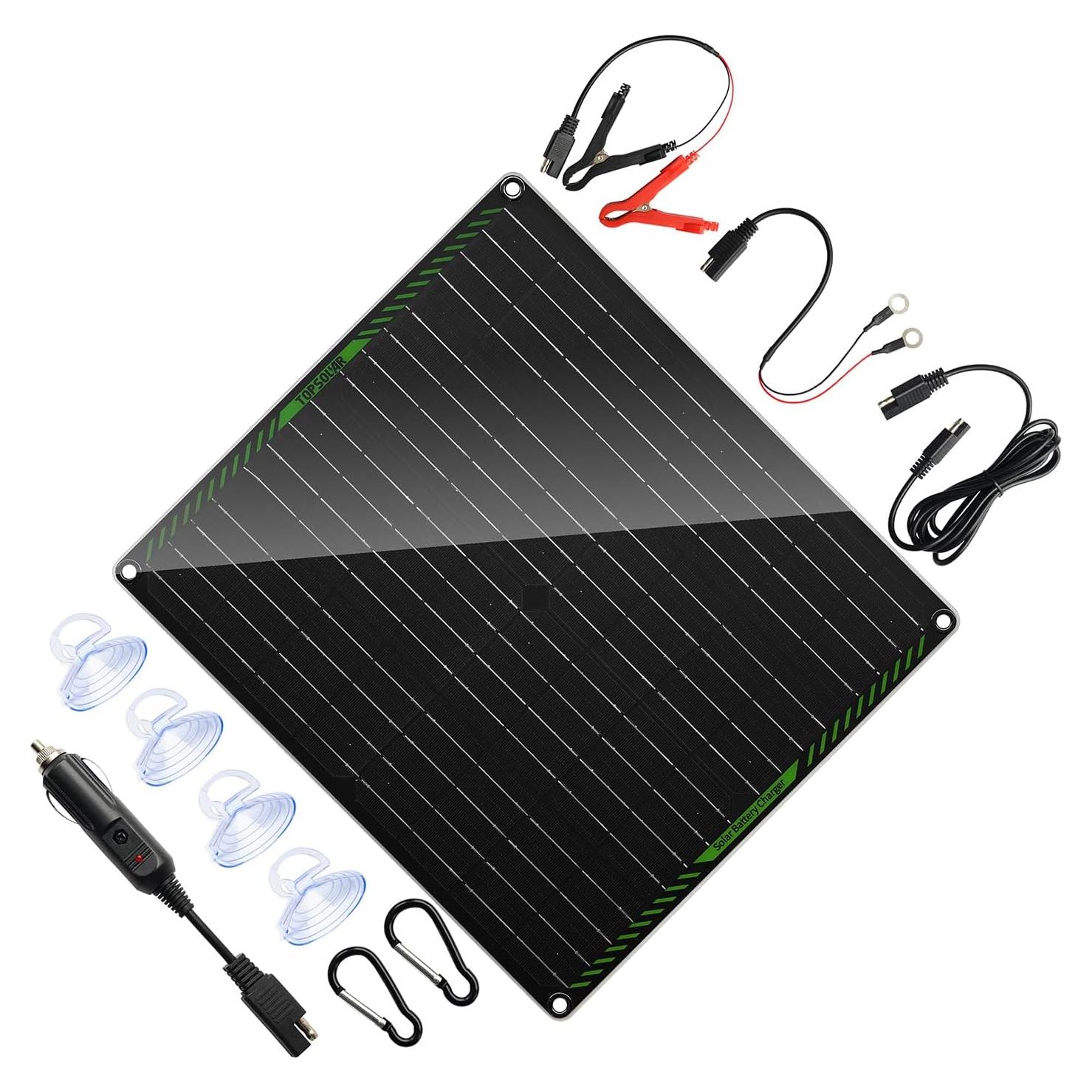 Cargador Solar 20W Topsolar ZL-20W 12V Impermeable