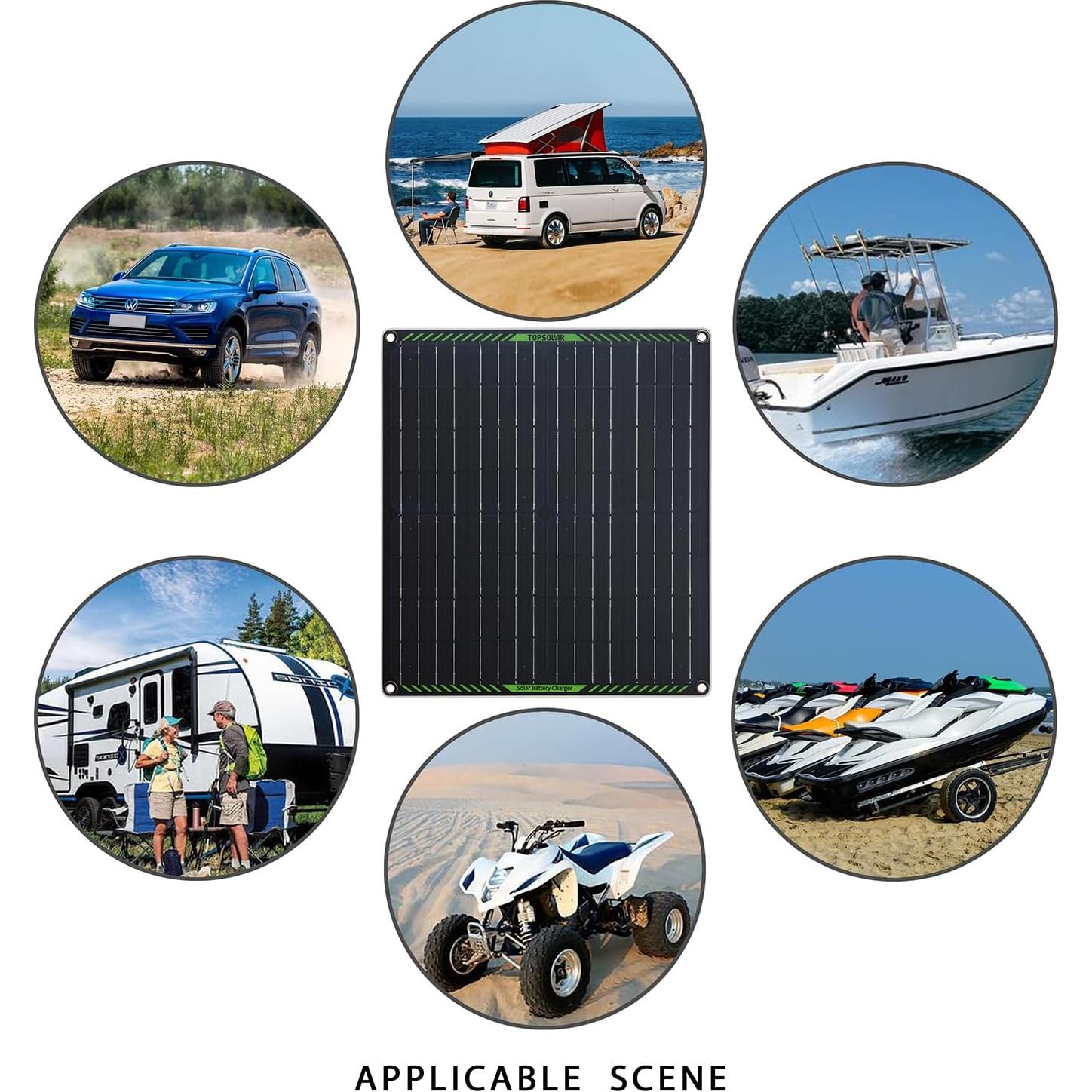 Cargador Solar 20W Topsolar ZL-20W 12V Impermeable