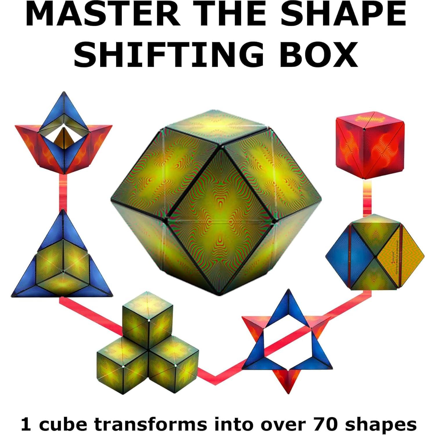 Cubo Antiestrés Shashibo - Ilusión Óptica - 36 Imanes