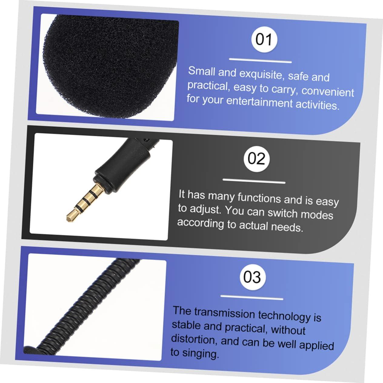 Micrófono Portátil VICASKY 4 Pcs Cancelador de Ruido 10cm