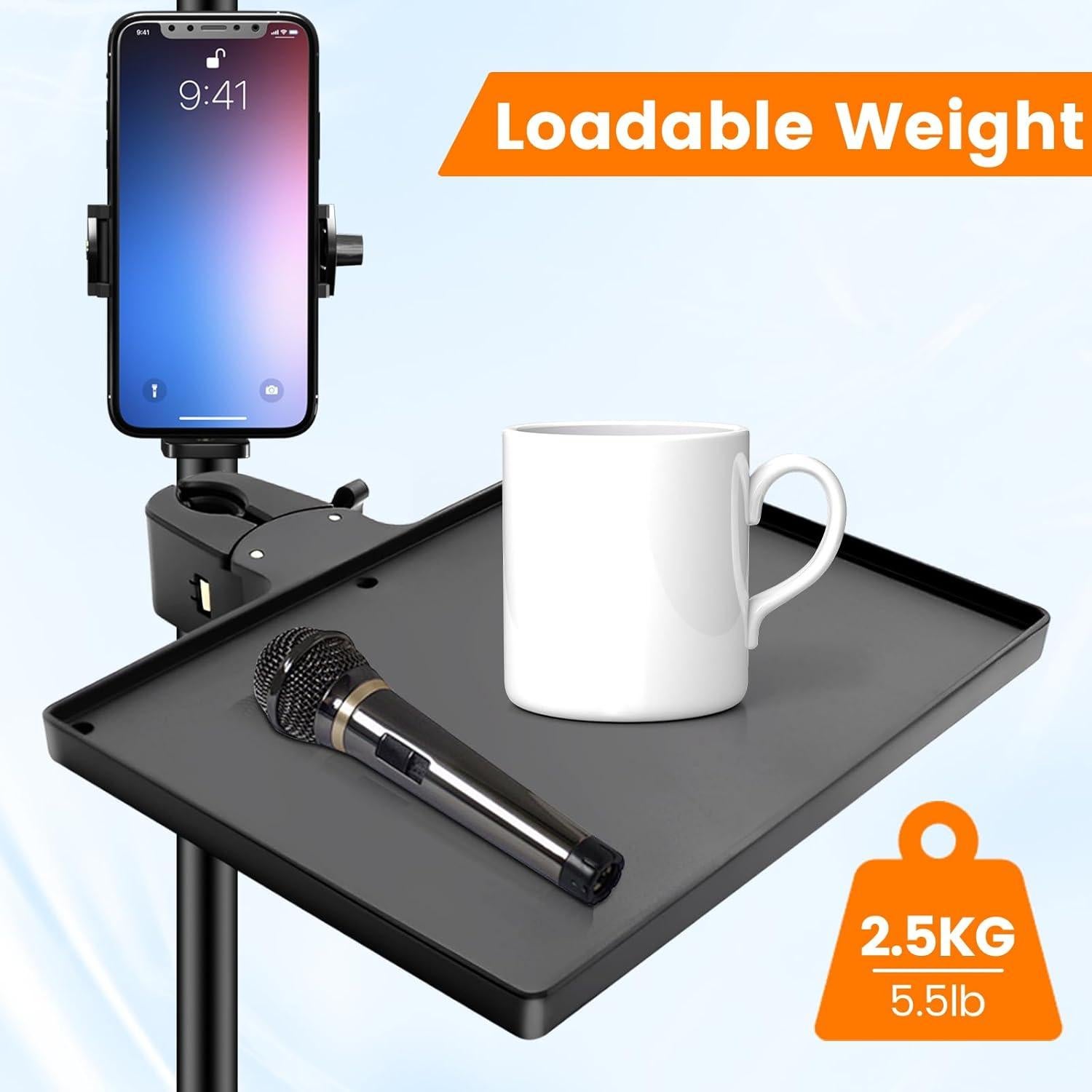 Bandeja Soporte Micrófono Ajustable Micro-Tray M-3448-2 22.86x16.76cm