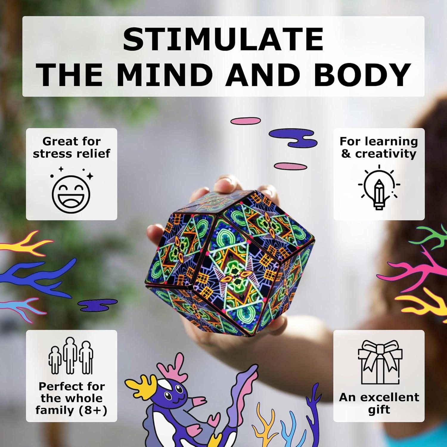 SHASHIBO Meow Wolf - Cubo Magnético Transformable 36 Imán