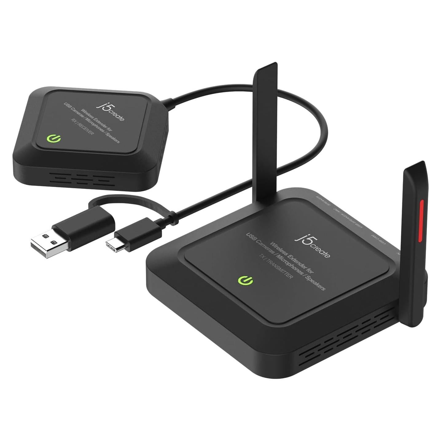 Extensor Inalámbrico j5create JVW120 para Webcam y Micrófonos