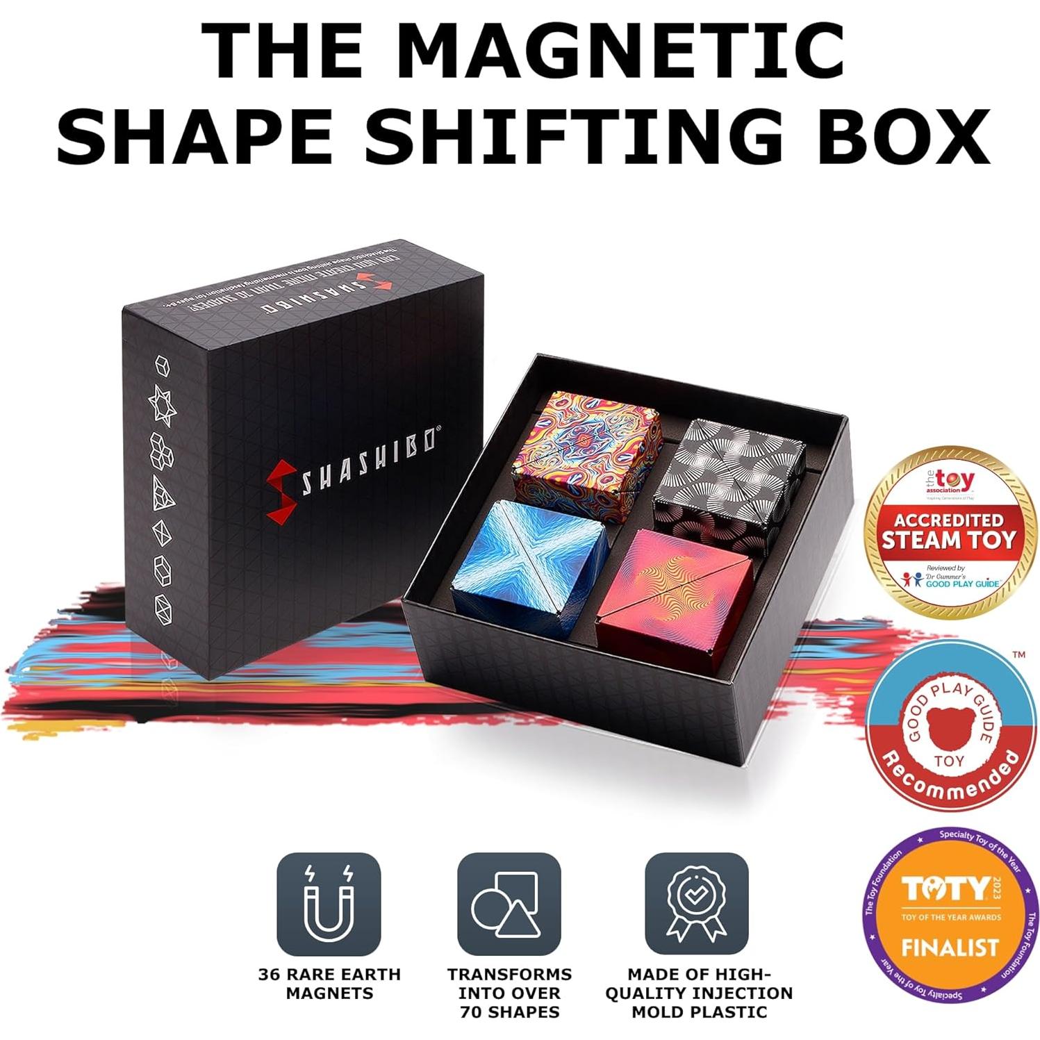Caja de Regalo SHASHIBO 4 Piezas Juguete Magnético 3D