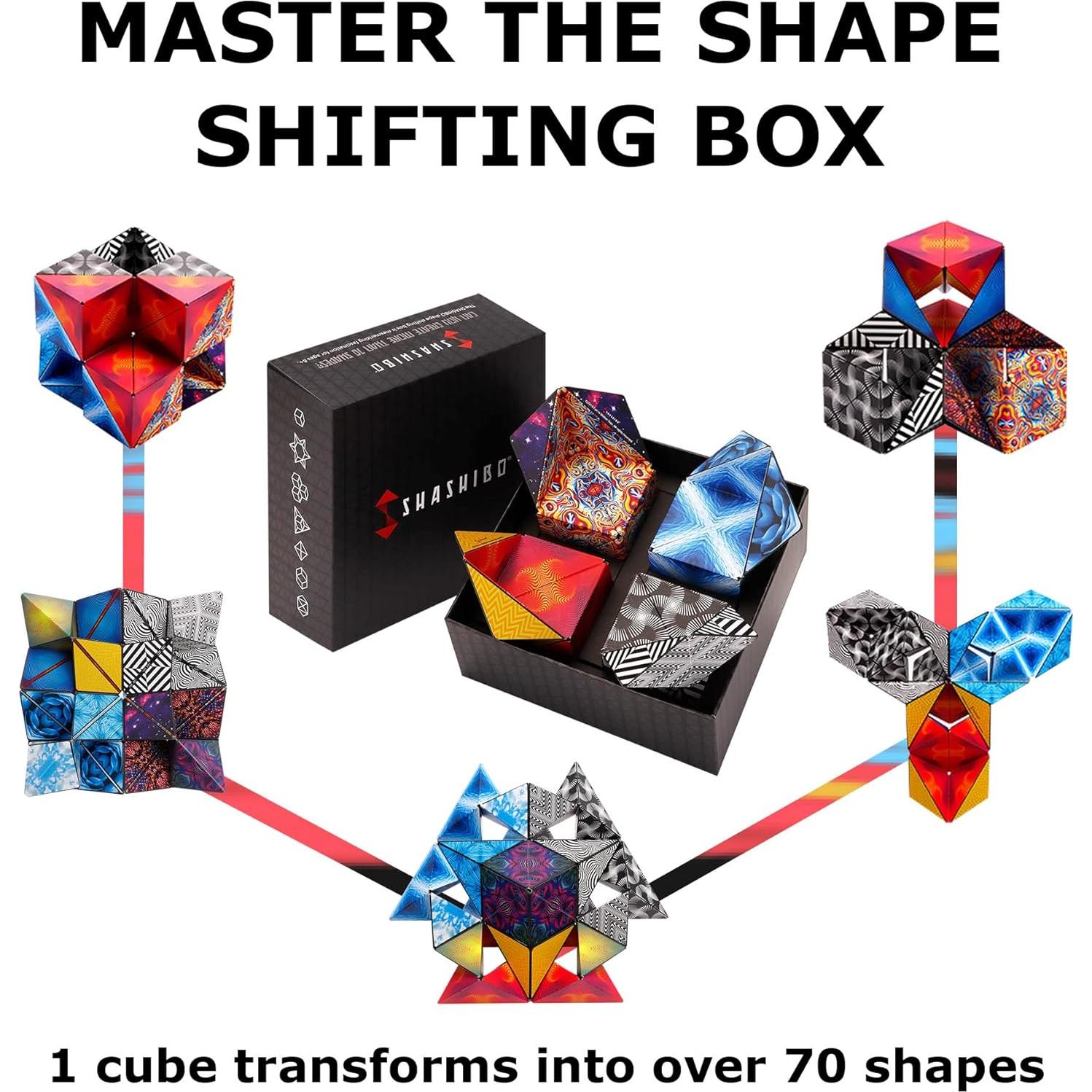 Caja de Regalo SHASHIBO 4 Piezas Juguete Magnético 3D