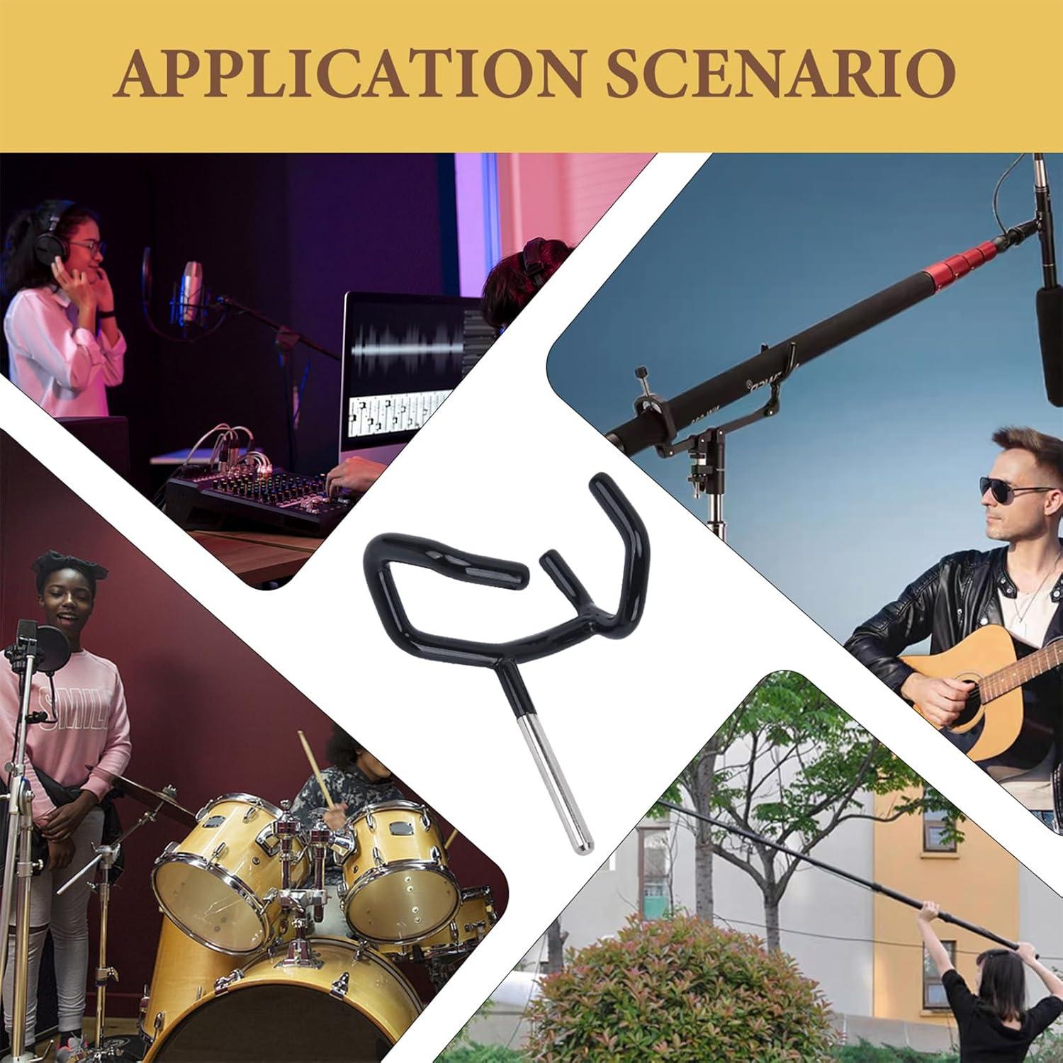 Soporte de Micrófono Boom de Acero Galvanizado 17x13 cm