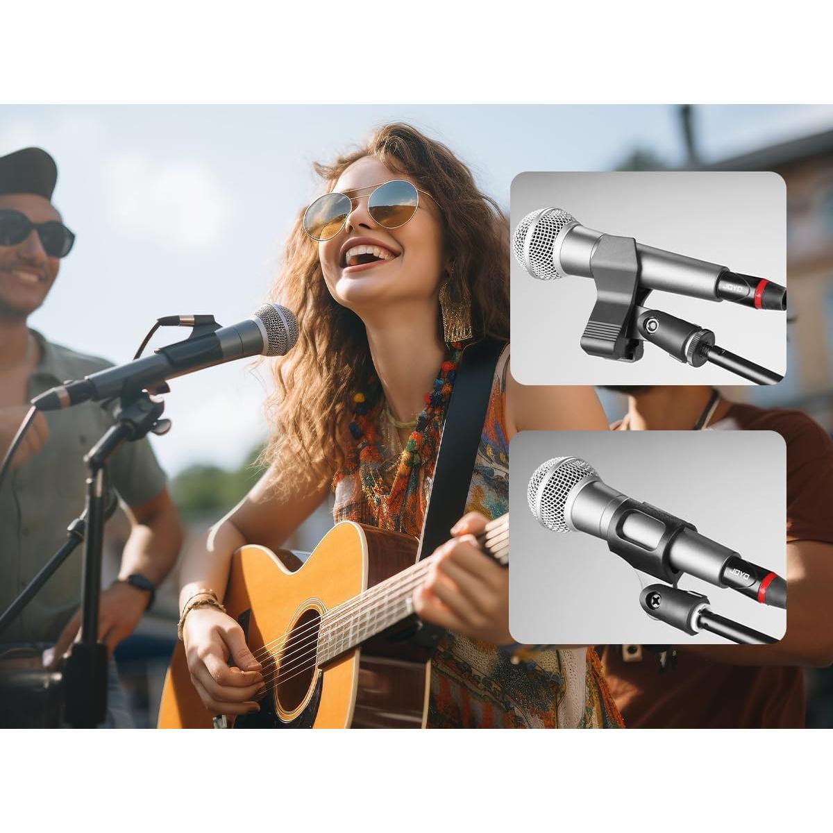 Soporte de Micrófono de Piso GUITTO GMS-04 Ajustable con Soporte para Teléfono