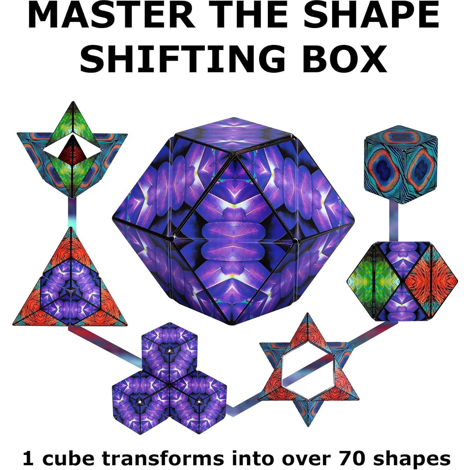 SHASHIBO Cubo Antiestrés - Juguete Sensorial 4 Piezas