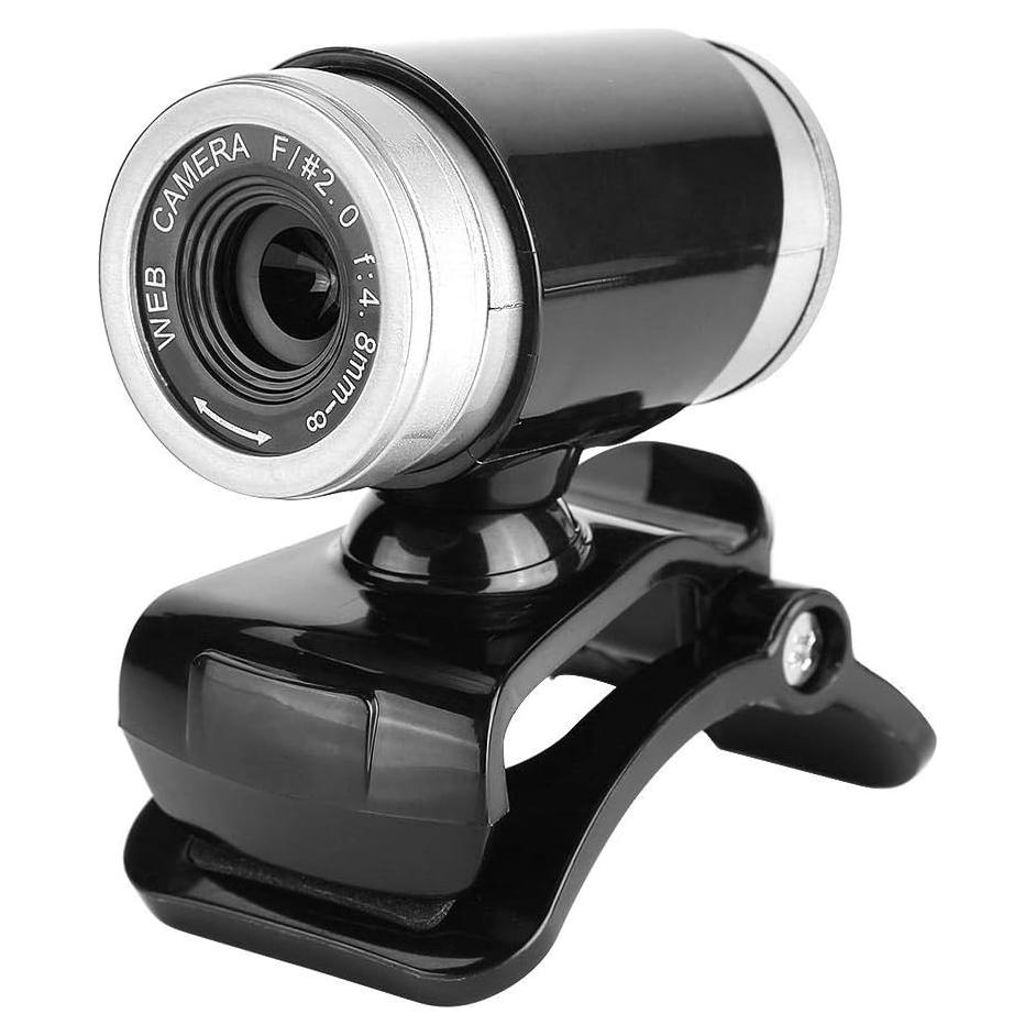 Cámara Web USB Eboxer 0.3MP con Micrófono Integrado - Negro y Plata