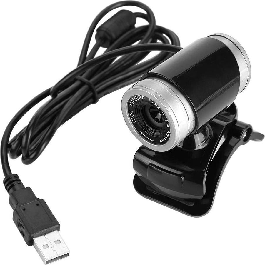 Cámara Web USB Eboxer 0.3MP con Micrófono Integrado - Negro y Plata