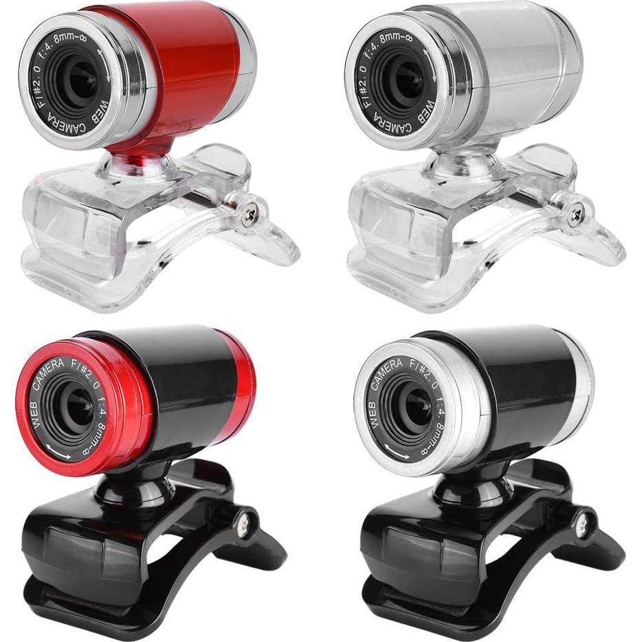 Cámara Web USB Eboxer 0.3MP con Micrófono Integrado - Negro y Plata