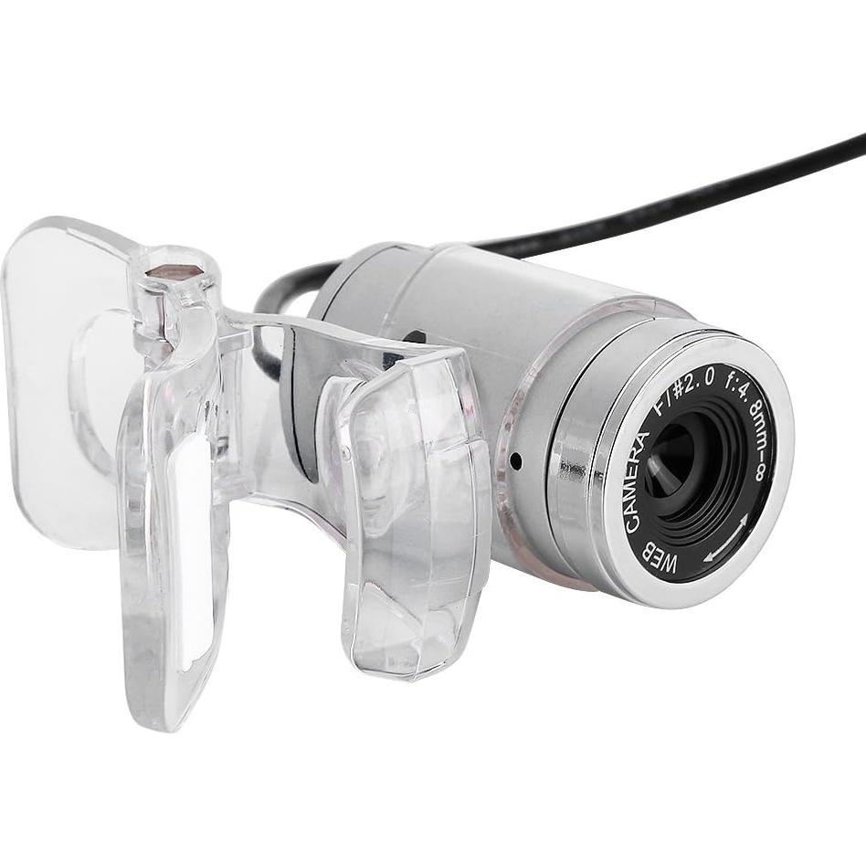 Cámara Web USB Eboxer 0.3MP con Micrófono Integrado - Negro y Plata