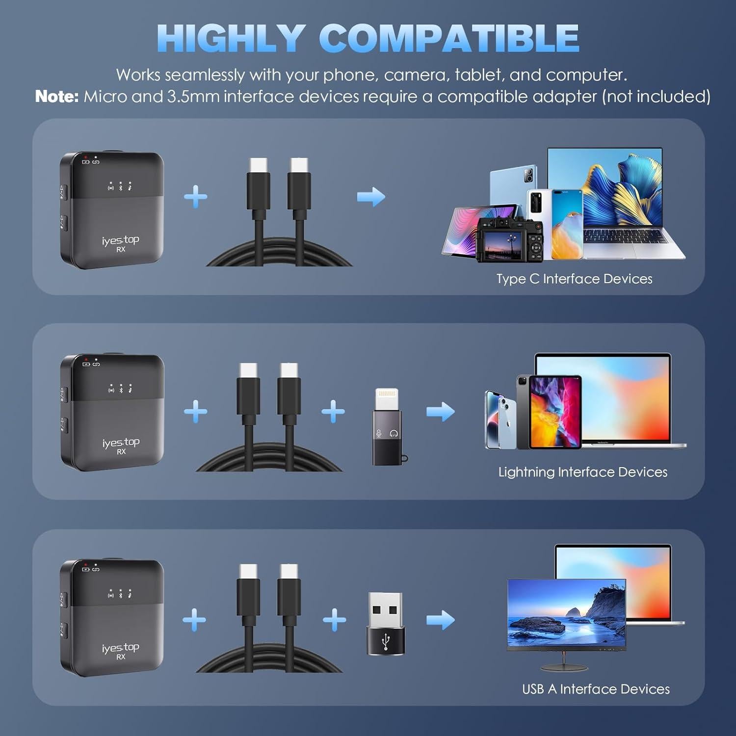 Micrófono Lavalier Inalámbrico Fenjun YE0-002 Bluetooth 130g