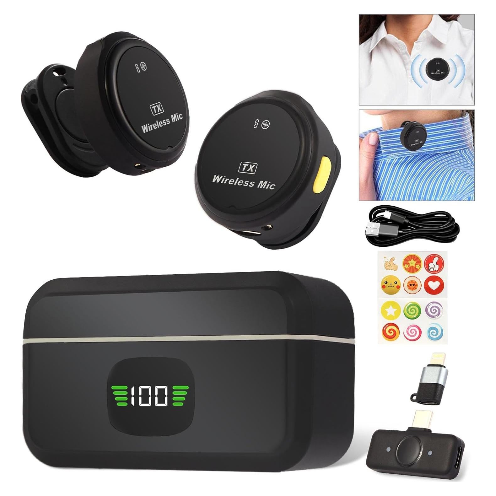 Micrófono Lavalier Inalámbrico Pavicott con Cancelación de Ruido