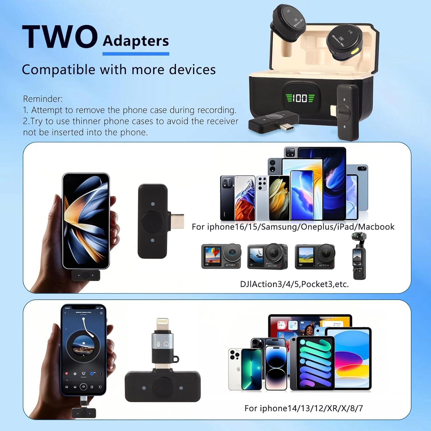 Micrófono Lavalier Inalámbrico Pavicott con Cancelación de Ruido