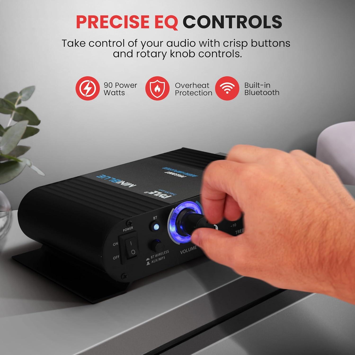 Amplificador de Audio Bluetooth Pyle PFA330BT 90W Doble Canal