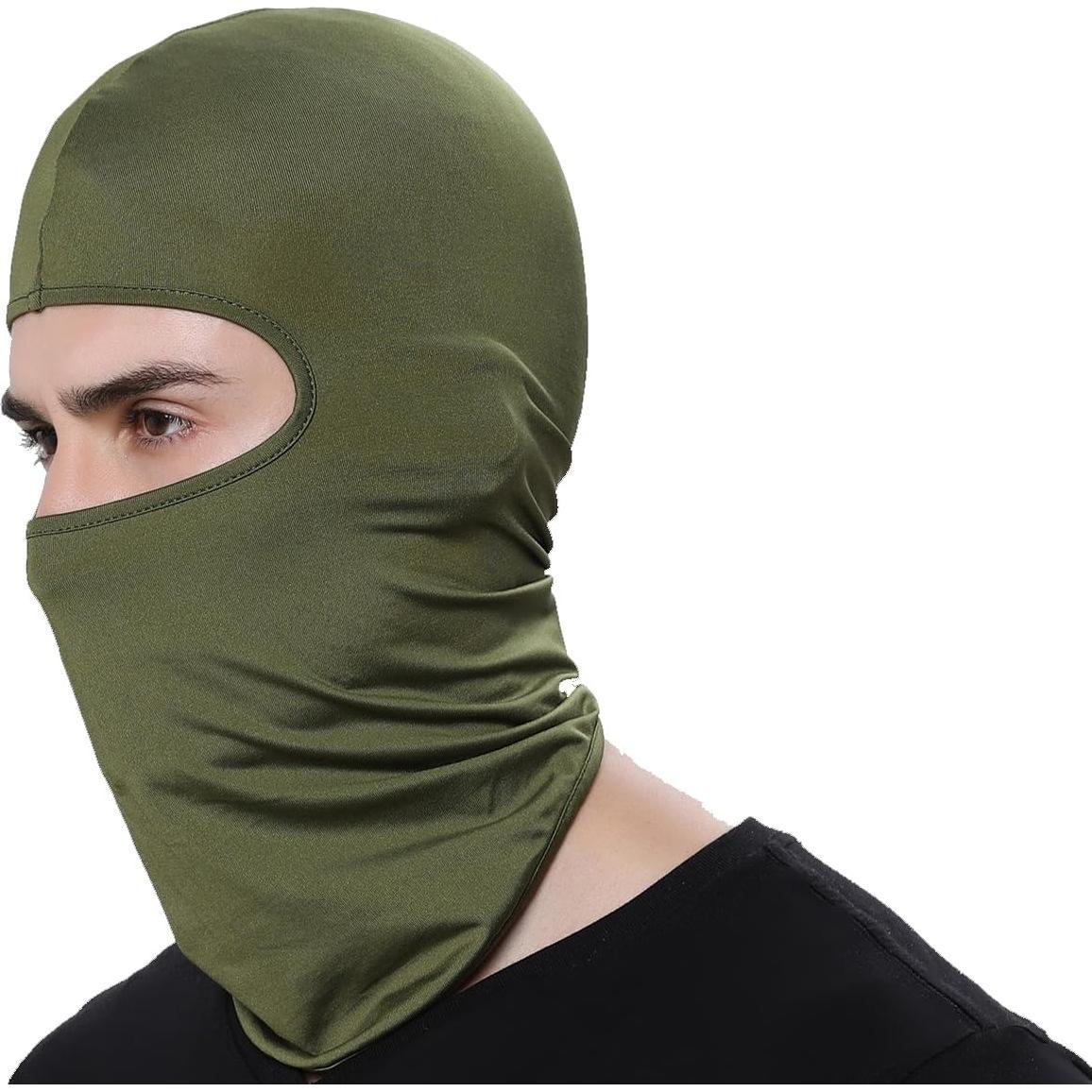 Paquete de 3 Pasamontañas Balaclava Verde Ejército Unisex