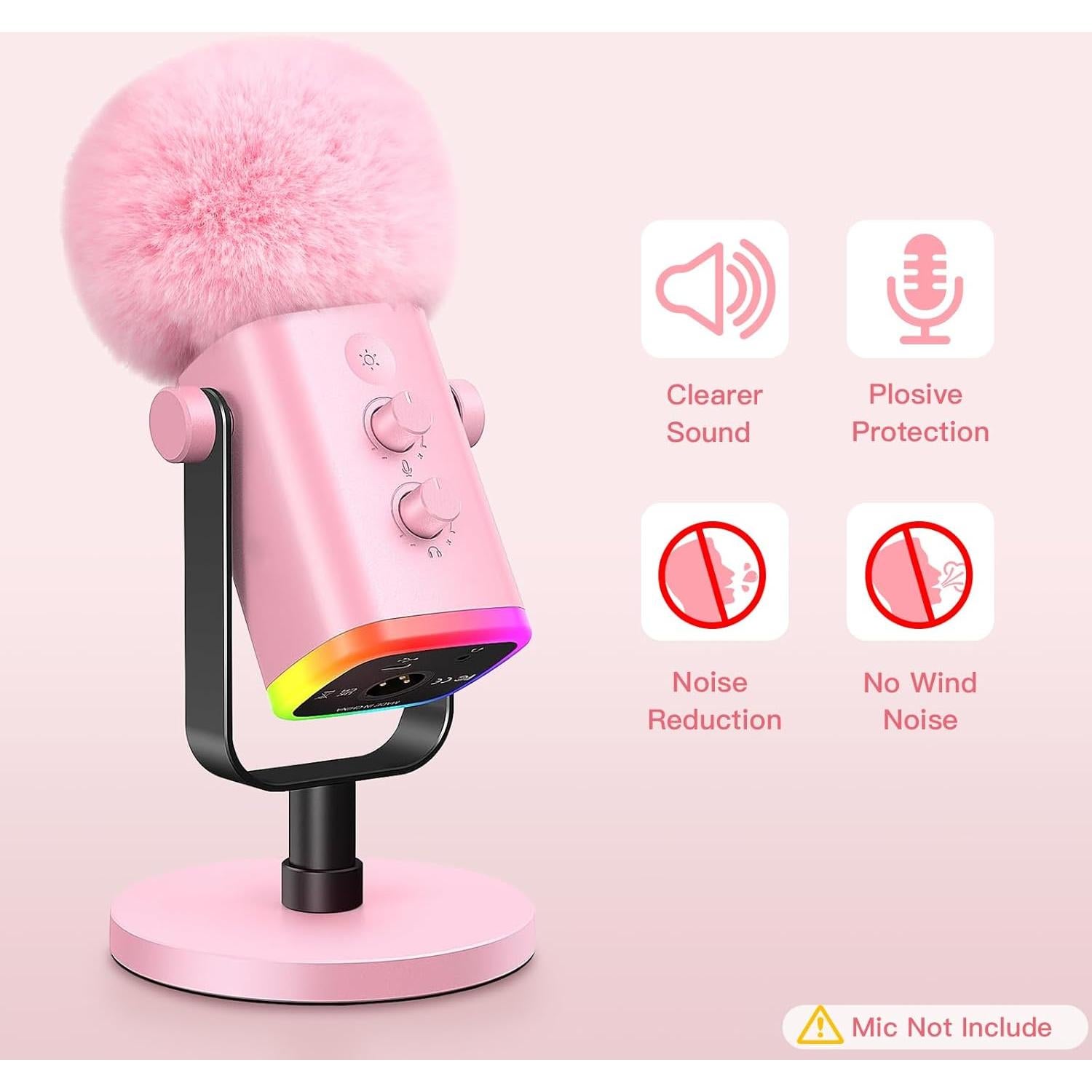 Micrófono USB ZealSound K66 Pro con Paravientos Peludo