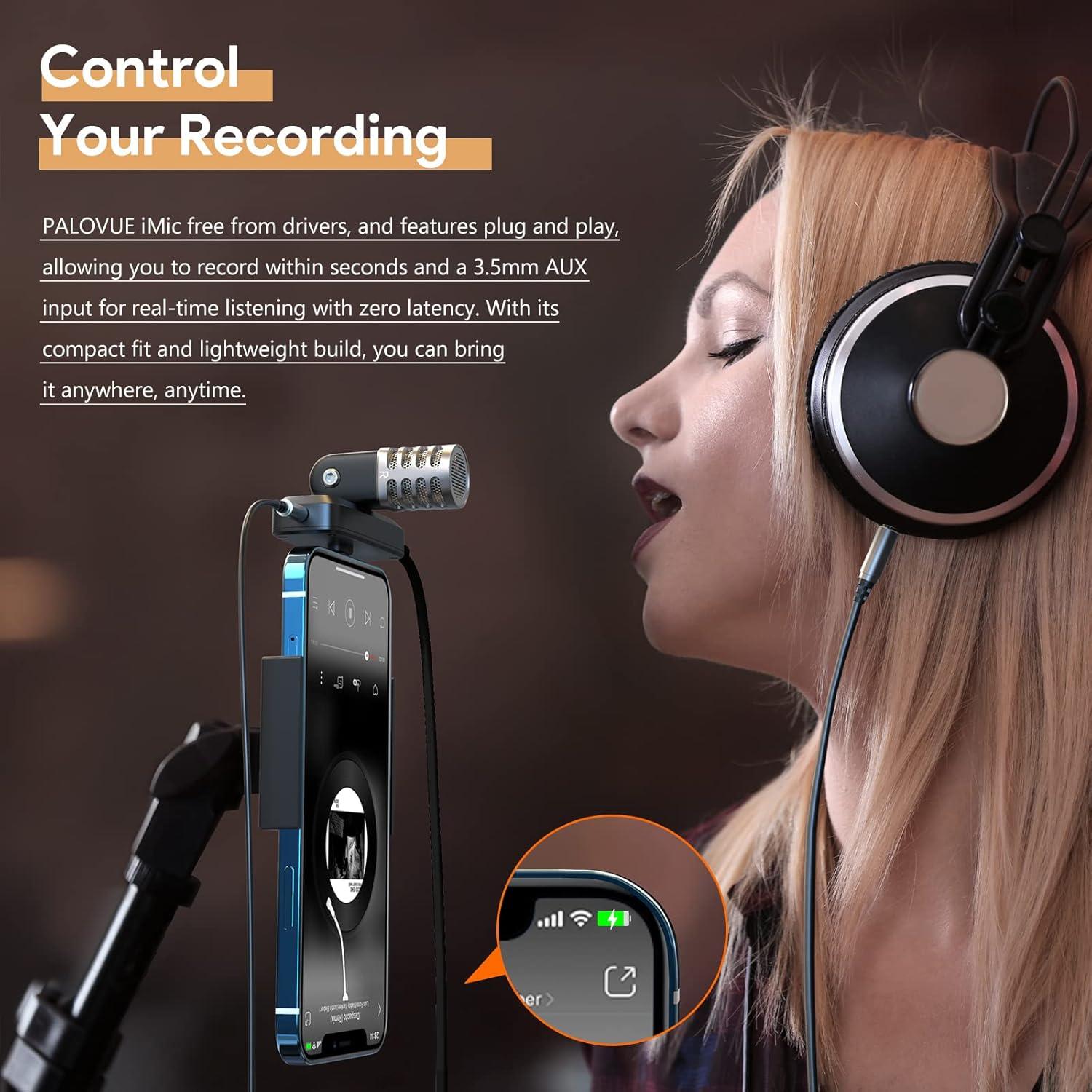 Micrófono Portátil PALOVUE iMic MFi para iPhone/iPad - Cardioide