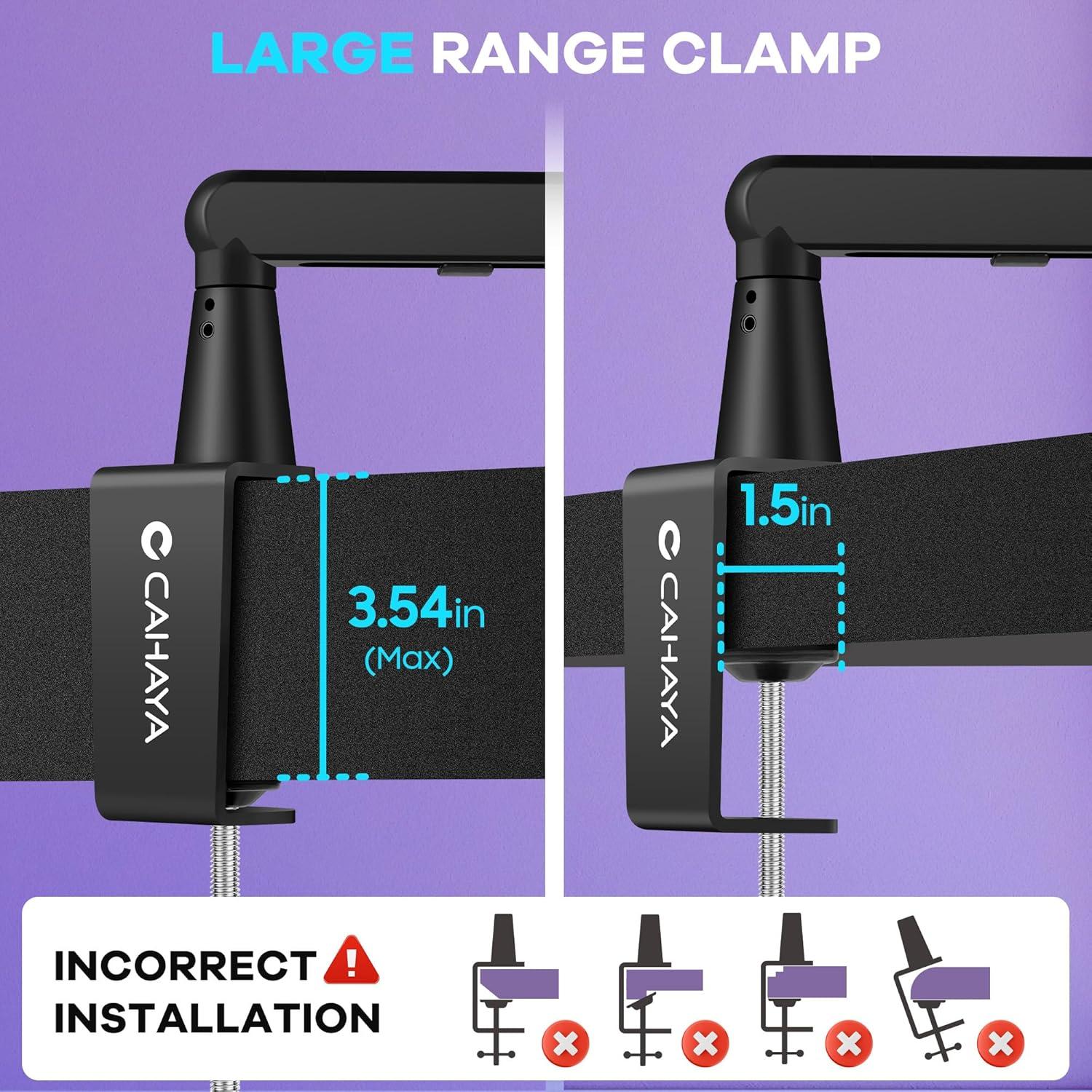 Soporte de Micrófono CAHAYA de Bajo Perfil 360° Ajustable