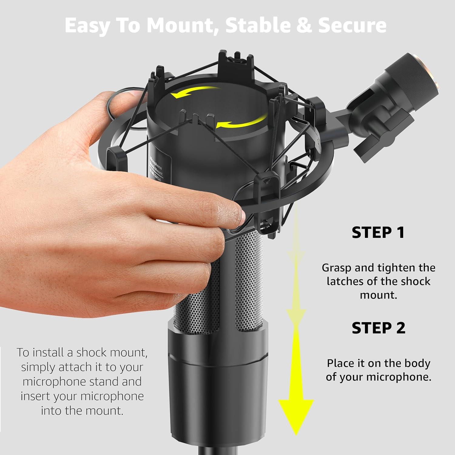 Soporte de Micrófono IXTECH SM1A - Aislamiento de Ruido 48-51mm