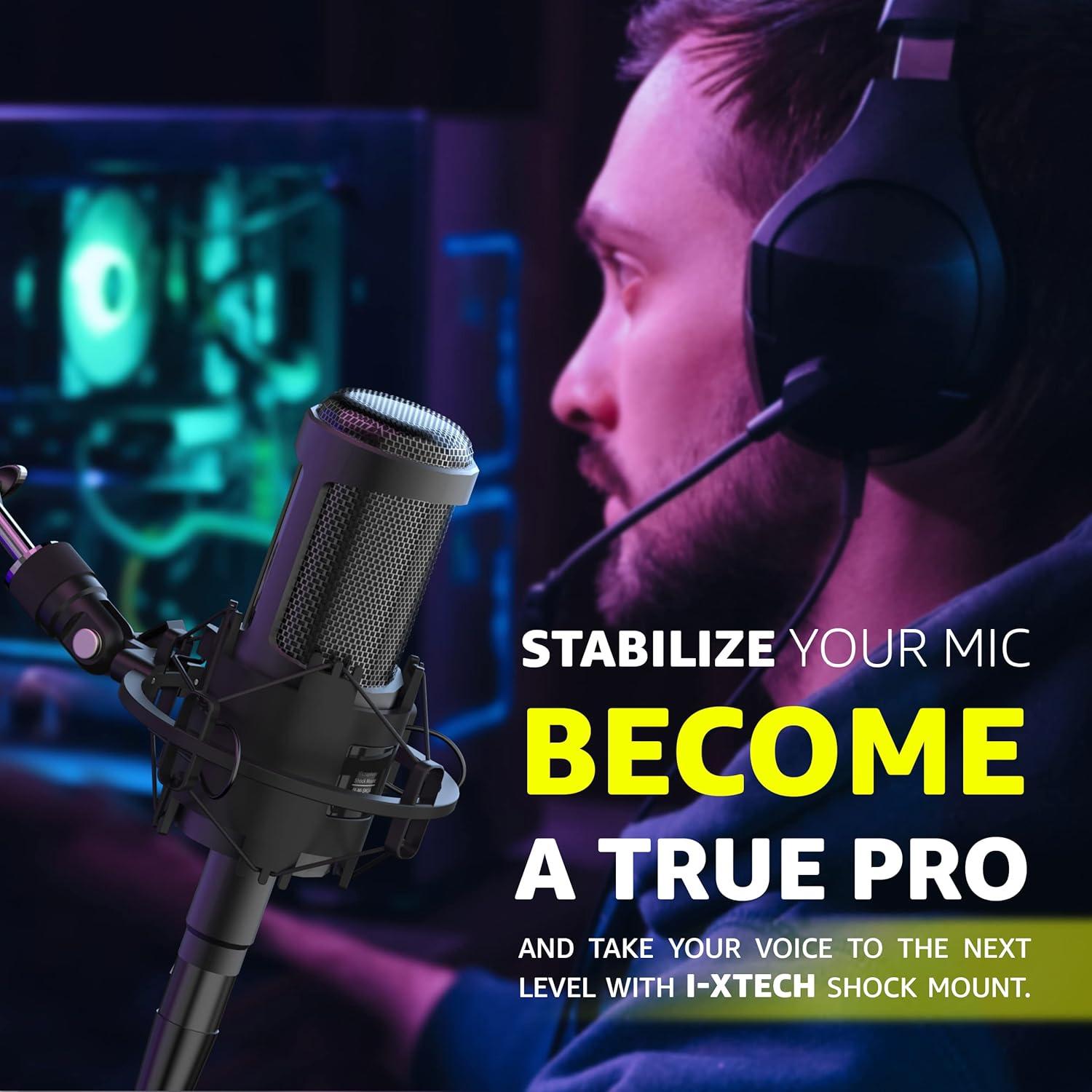 Soporte de Micrófono IXTECH SM1A - Aislamiento de Ruido 48-51mm