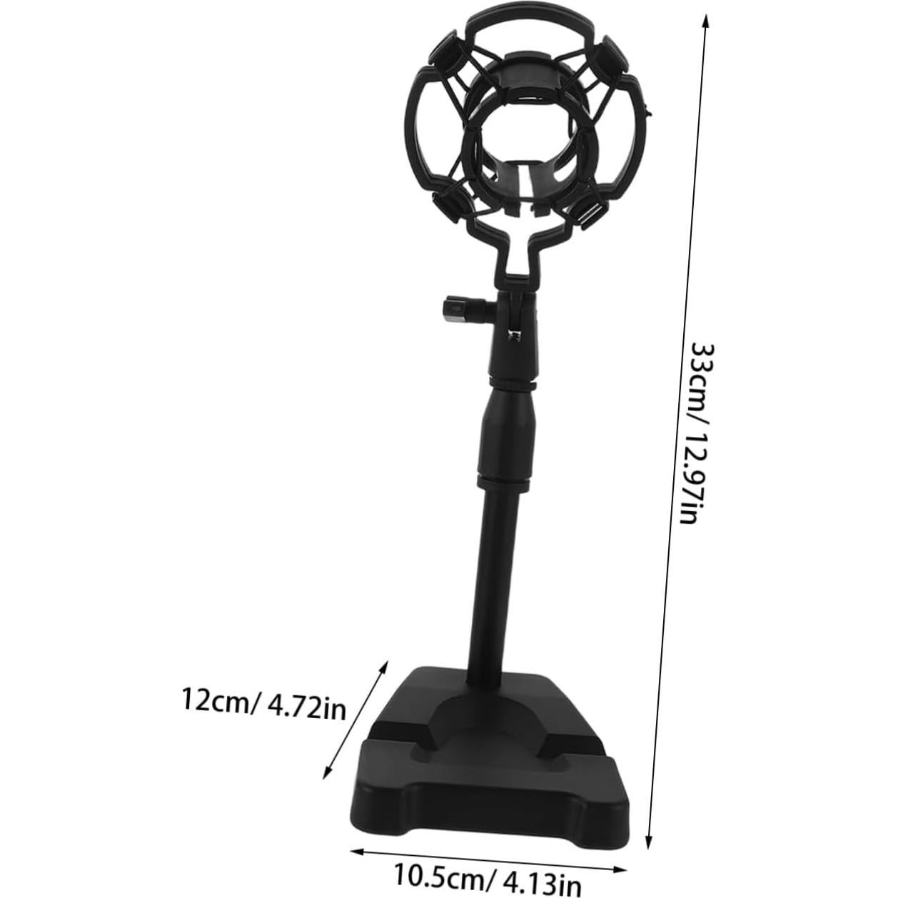 Soporte de Micrófono de Escritorio Ajustable Negro para Podcast