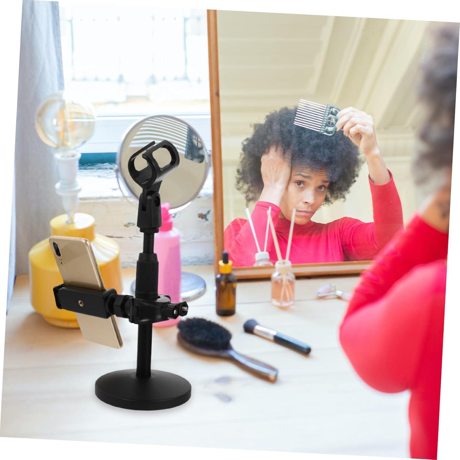 Soporte de Micrófono Ajustable Yardwe para Escritorio Negro