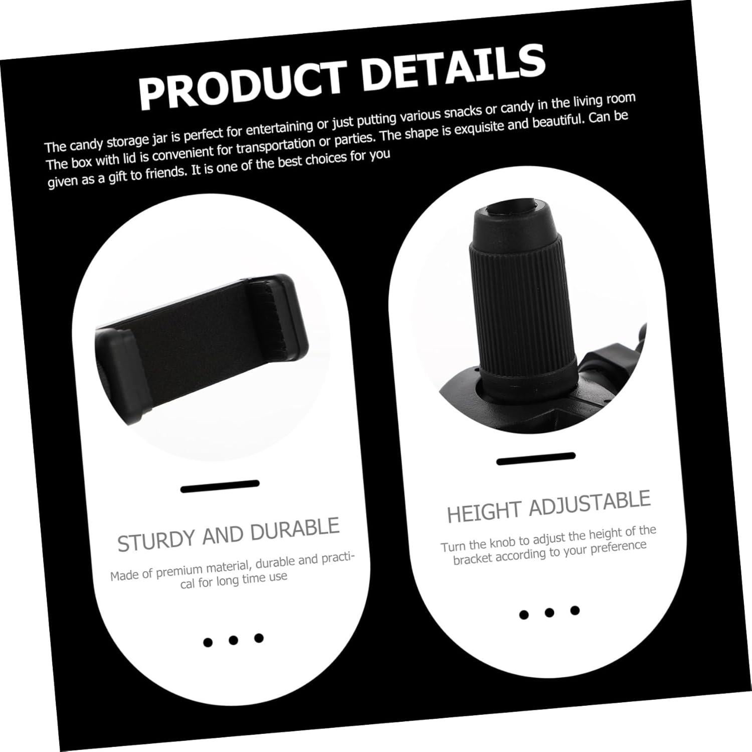 Soporte de Micrófono Ajustable Yardwe para Escritorio Negro