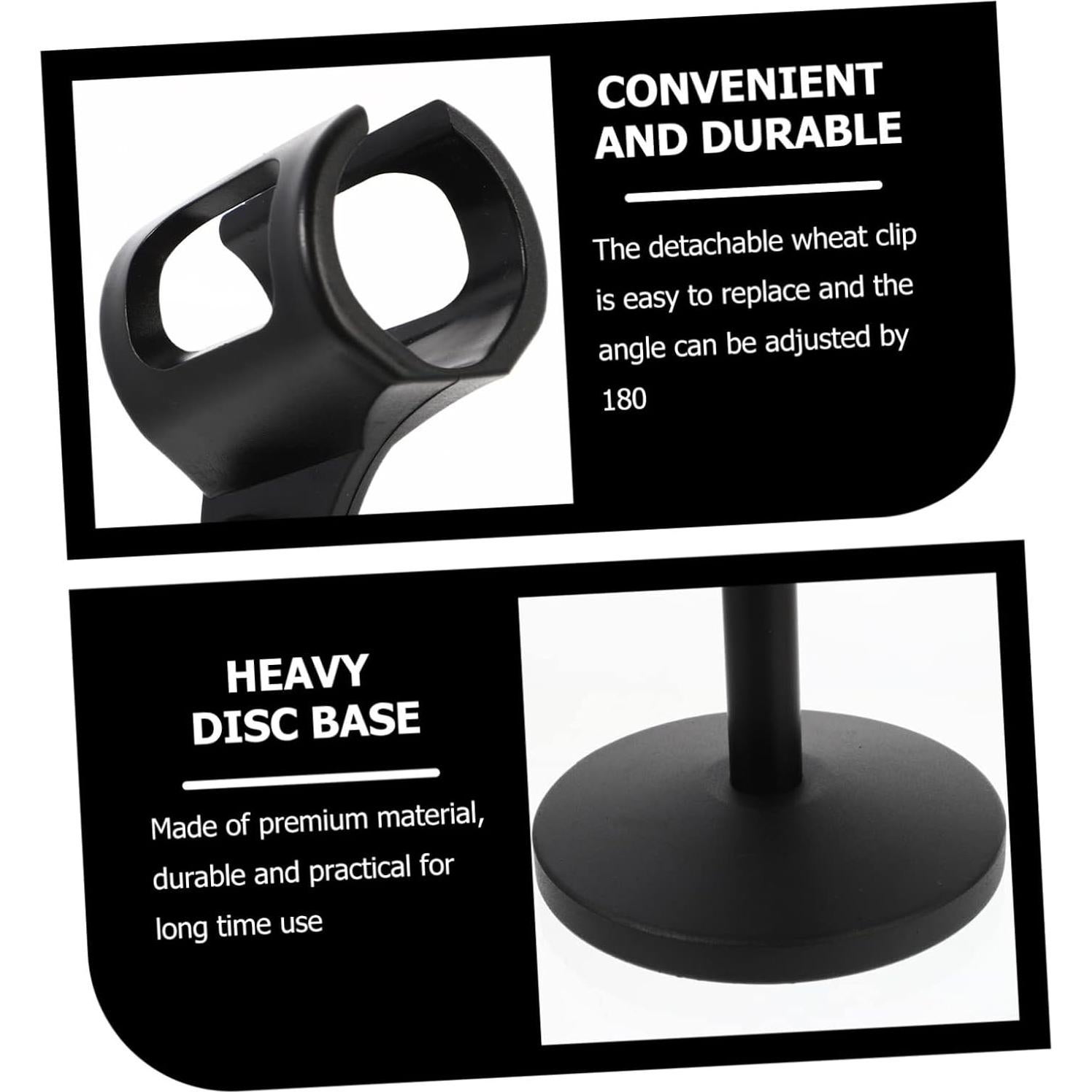 Soporte de Micrófono Ajustable Yardwe para Escritorio Negro