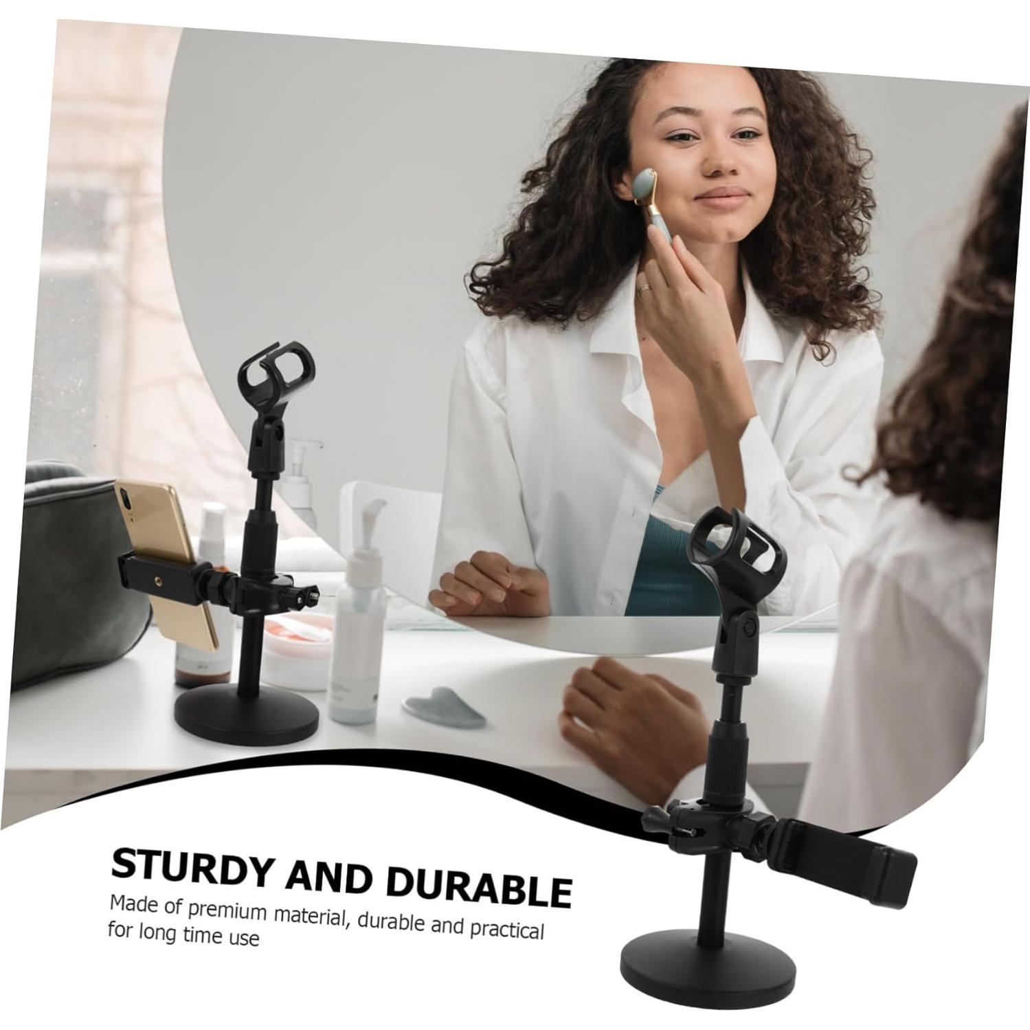 Soporte de Micrófono Ajustable Yardwe para Escritorio Negro