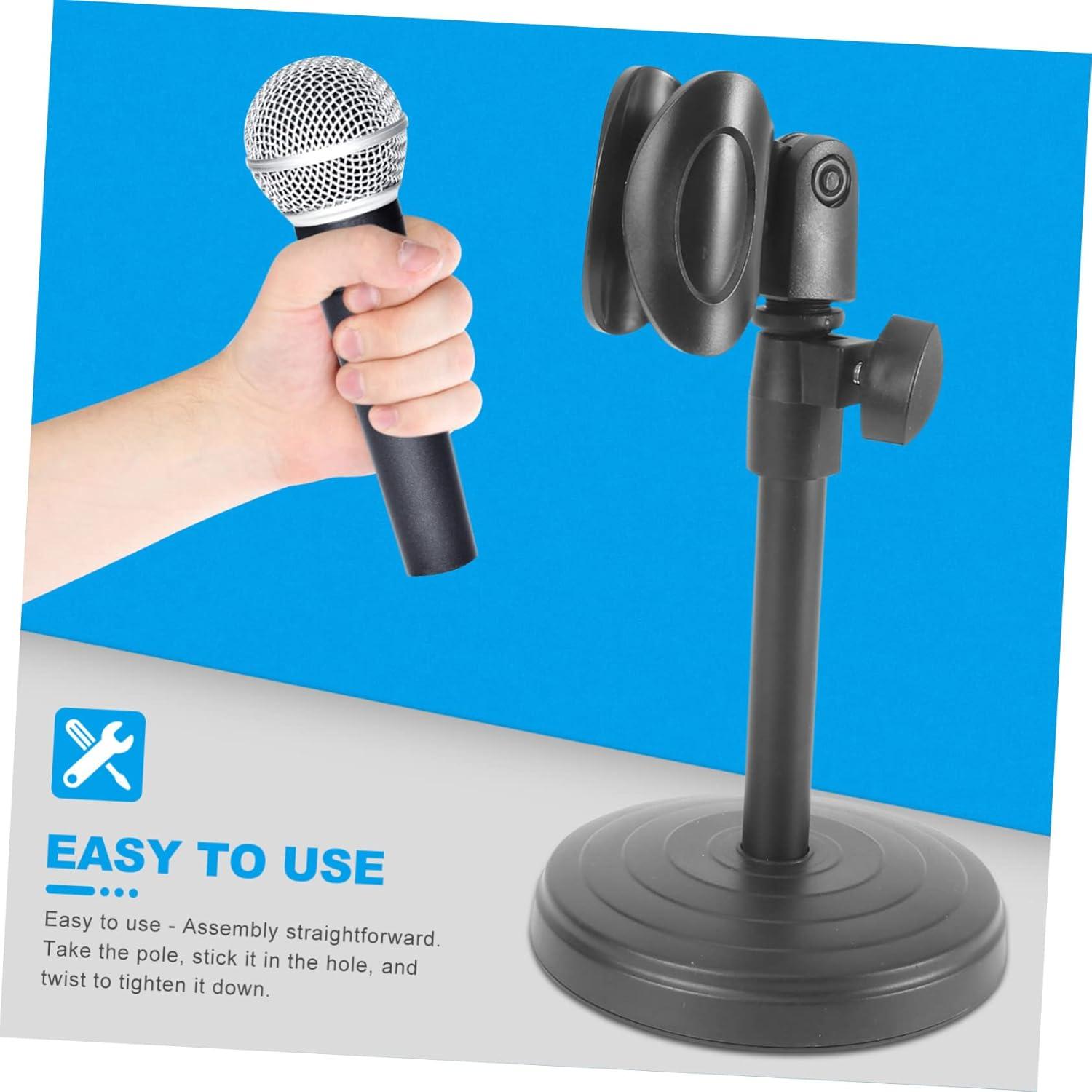 Soporte de Micrófono de Escritorio Ajustable Kisangel Negro