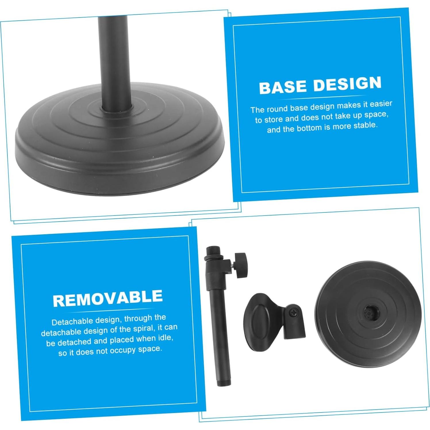 Soporte de Micrófono de Escritorio Ajustable Kisangel Negro