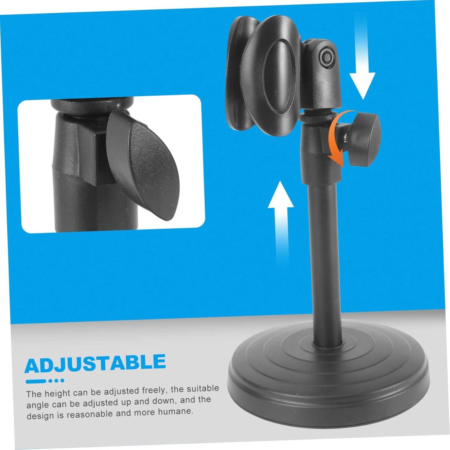 Soporte de Micrófono de Escritorio Ajustable Kisangel Negro