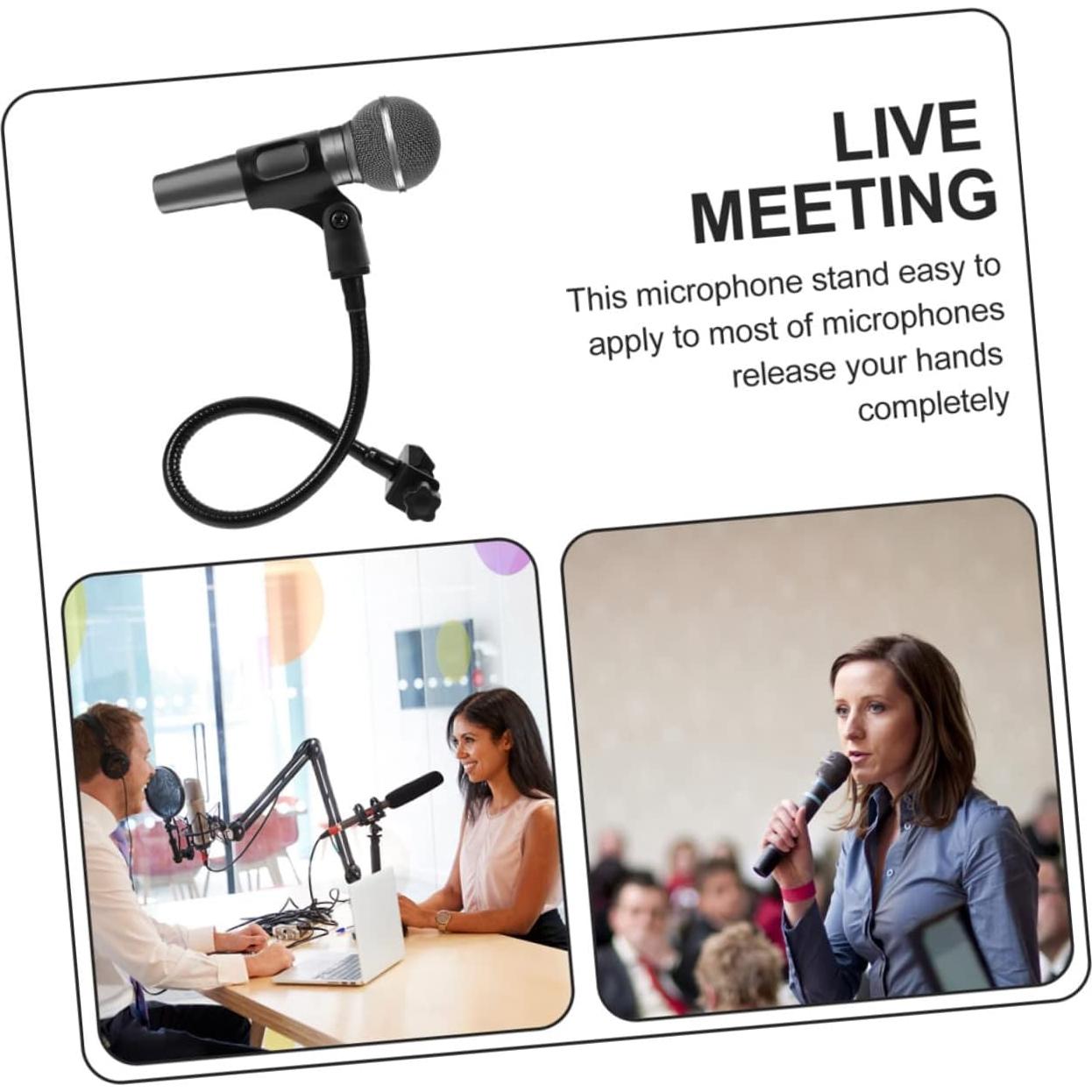 Soporte de Micrófono Universal BESPORTBLE Ajustable Negro 46cm