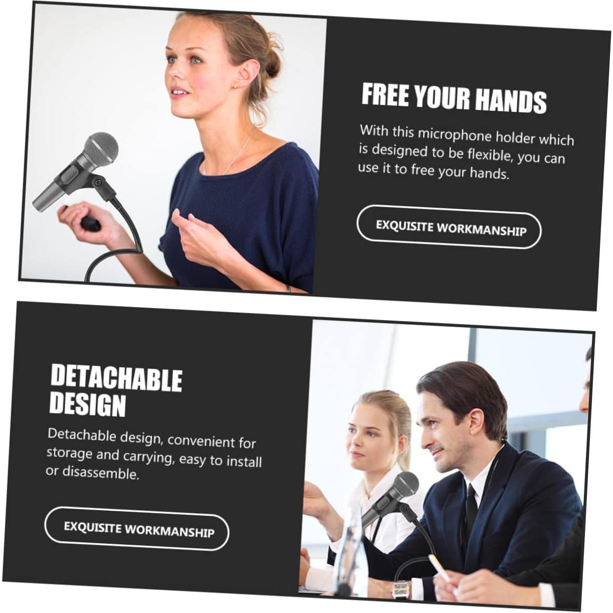 Soporte de Micrófono Universal BESPORTBLE Ajustable Negro 46cm