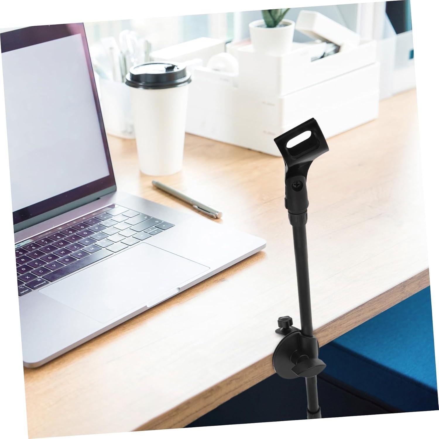 Soporte de Micrófono Ajustable Negro para Grabación y Streaming